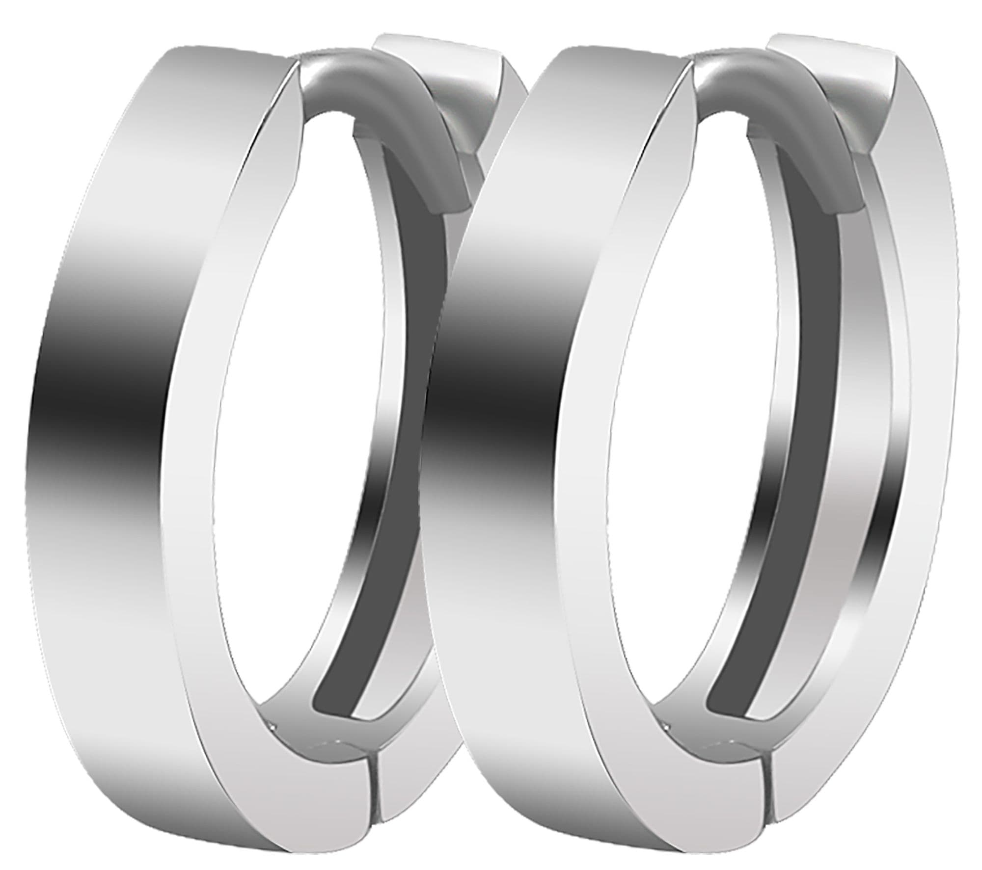 Adelia´s Paar Creolen »Damen Ohrringe ¿ Klappcreole aus 925 Silber«