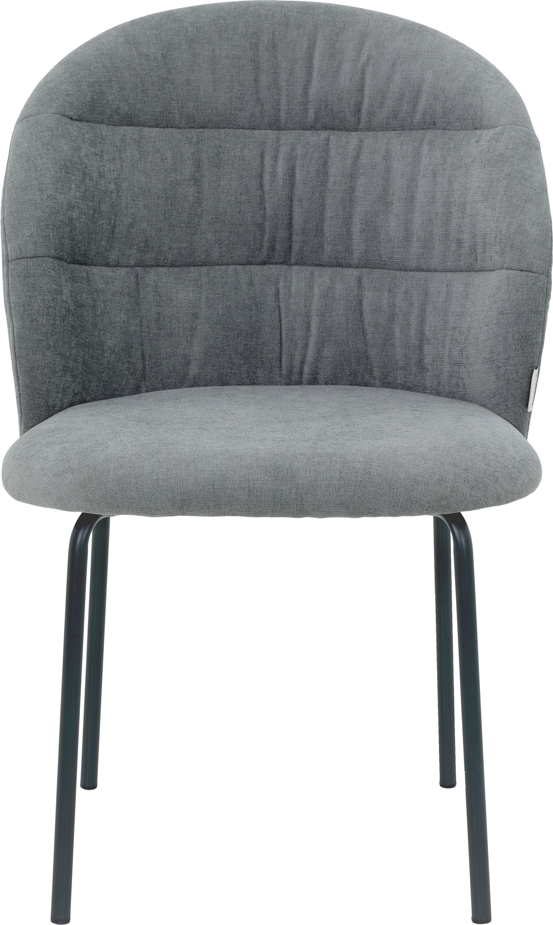 TOM TAILOR HOME 4-Fußstuhl »LEAF CHAIR«, (Set), 2 St., Chenille, 4-Fußgestell, Raffung in der Rückenlehne