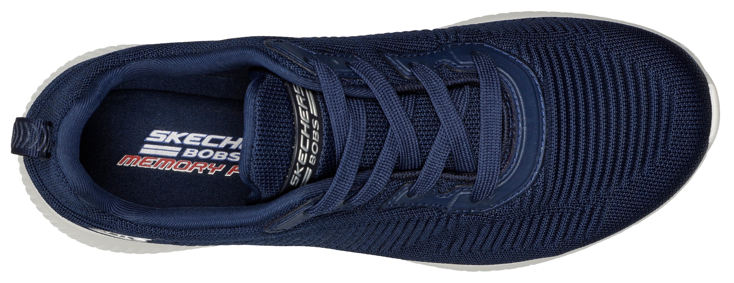 Skechers Sneaker »BOBS SQUAD - TOUGH TALK«  Schnürschuh, Freizeitschuh, Trainingsschuh in Strick-Optik