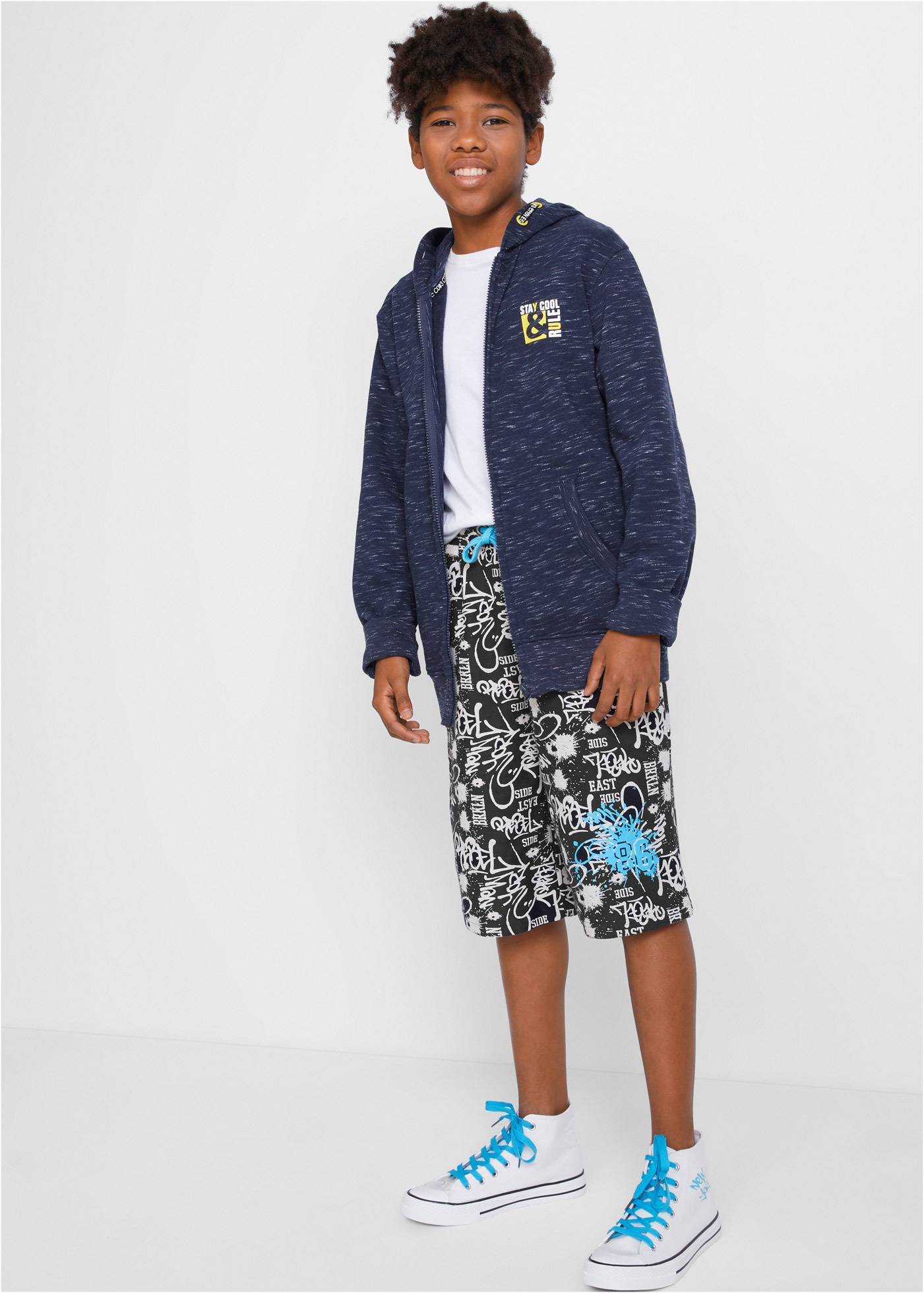 bonprix Sweatbermudas  aus reiner Baumwolle, mit Eingrifftaschen, bequeme Passform