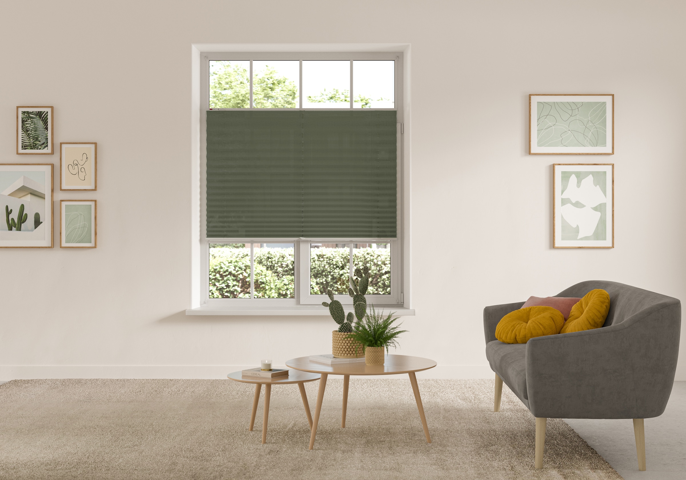 OTTO home Plissee »DAHRA - in Crush-Optik« Lichtschutz ohne Bohren verspannt Fixmaß, Bestseller mit über 5500 4,5-Sterne-Bewertungen, Klemmträger