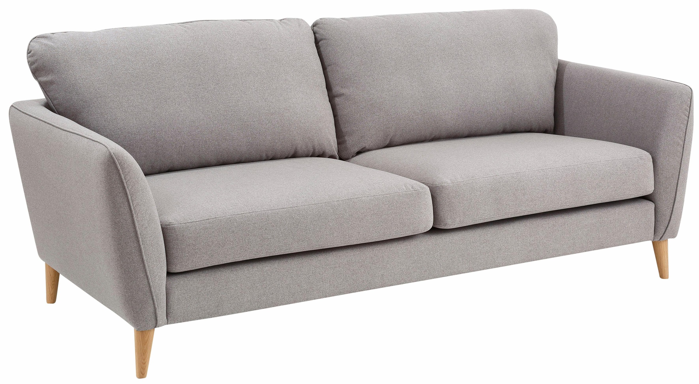 Home affaire 3-Sitzer »MARSEILLE 3er Sofa 206 cm, Cord, Flachgewebe, Struktur, Webstoff«, Massivholzbeine Eiche, Landhausstil, Wellenunterfederung