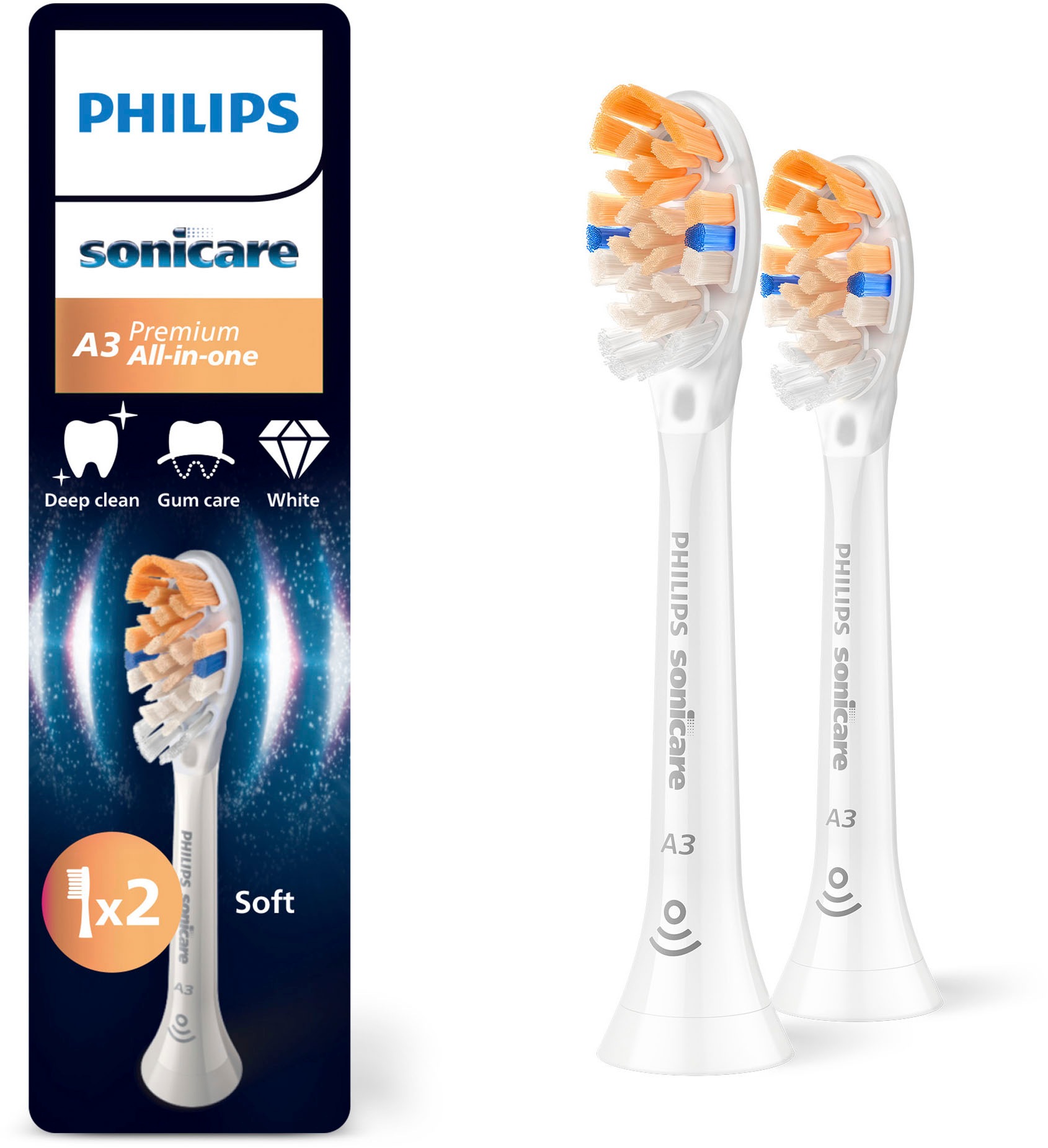 Philips Sonicare Aufsteckbürsten »G3 Premium Gum Care« für gesünderes Zahnfleisch, für jedes Sonicare Handstück