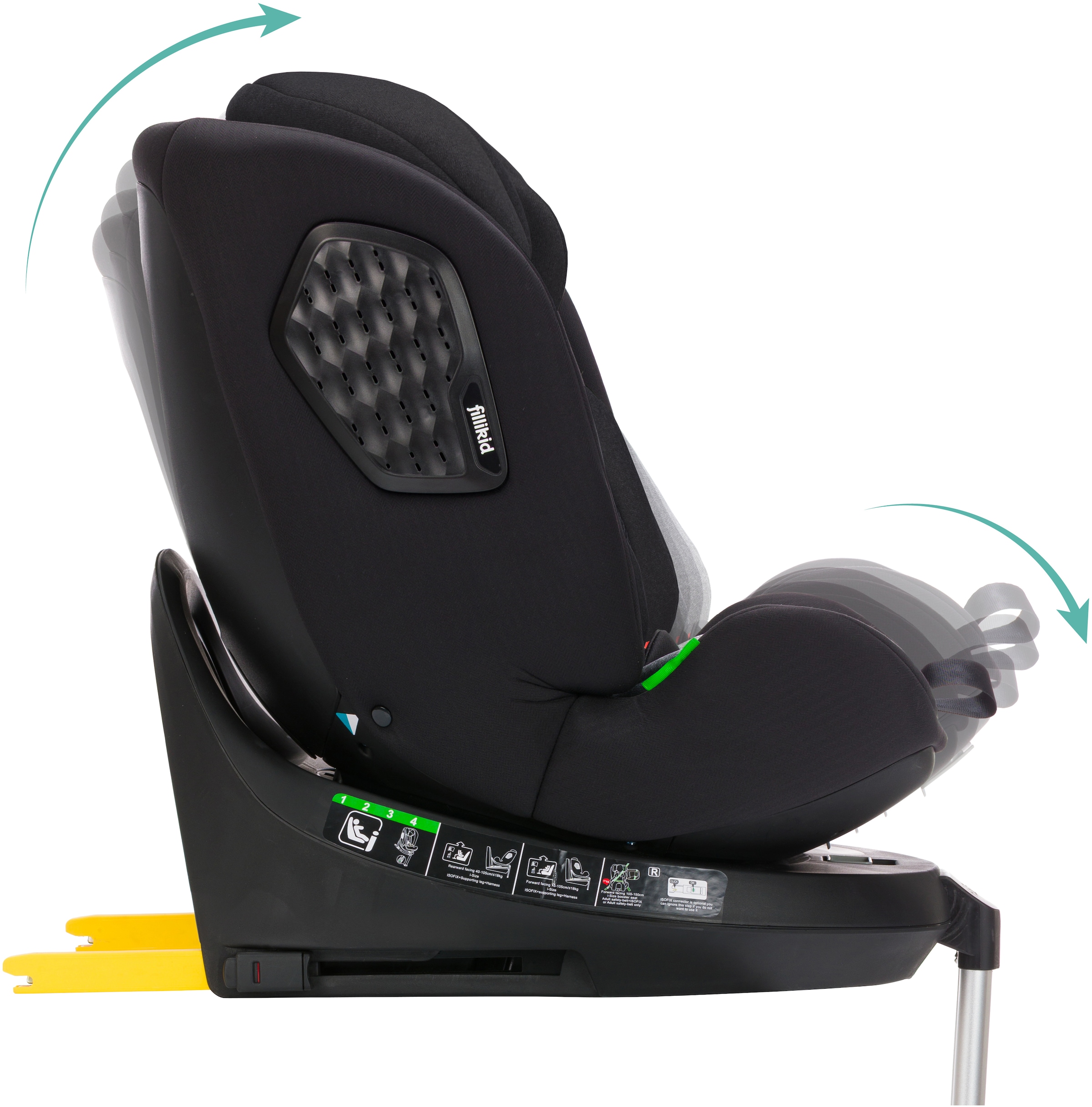Fillikid Autokindersitz »Aris« 360° drehbar, inkl. Isofix