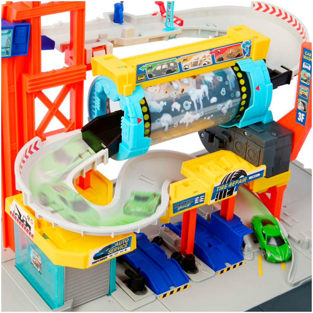 MATCHBOX Spiel-Gebäude »Matchbox Super Auto Center«, inklusive 2 Spielfahrzeugen