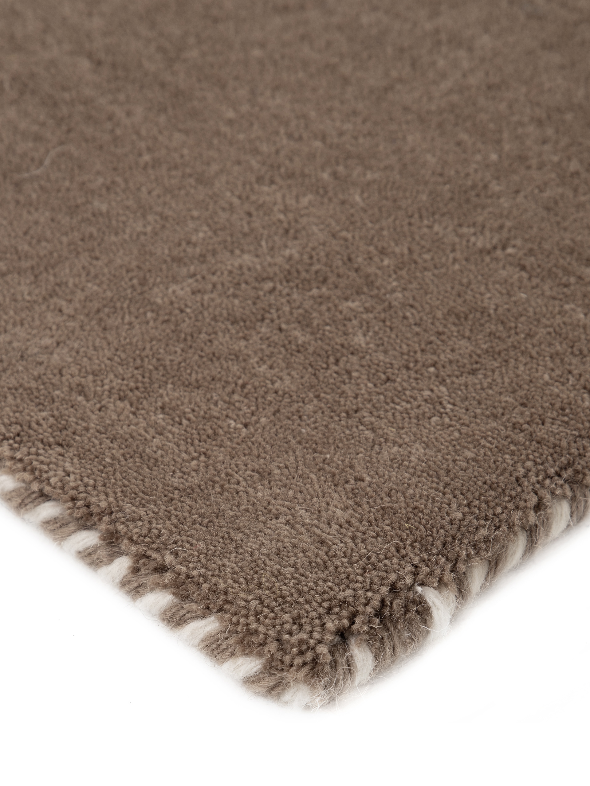 carpetfine Wollteppich »Gabbeh Lola Uni«, rechteckig, 14 mm Höhe, mit natürlichem Pflanzenmaterial von Hand gewebt, auch in Rund