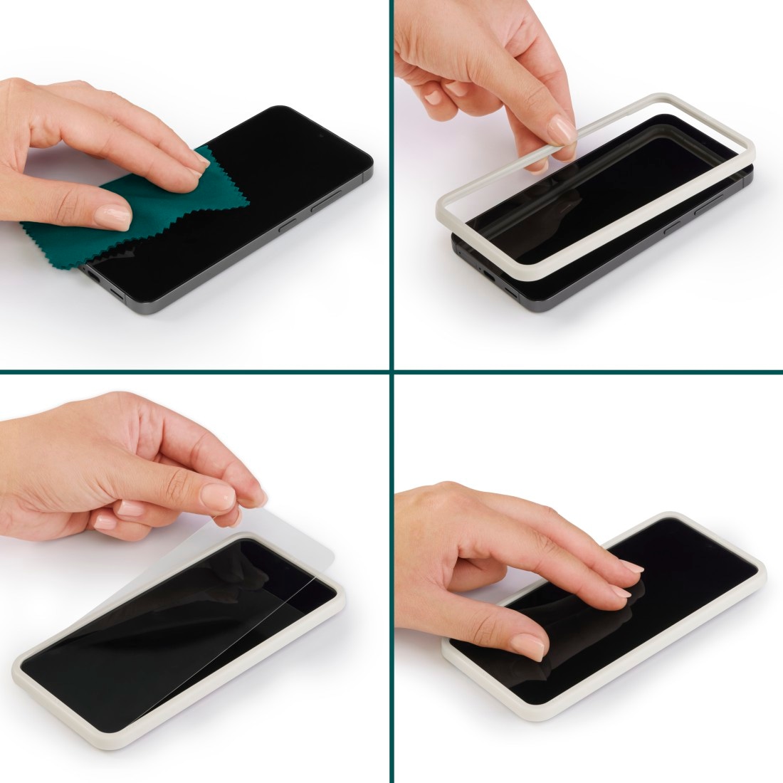 Hama Displayschutzglas »Handy-Schutzglas für Samsung Galaxy S26+, Montagehilfe« für Samsung Galaxy S26+ Anti-Fingerprint, ultraclear, Fullscreen, Montagehilfe, case-friendly