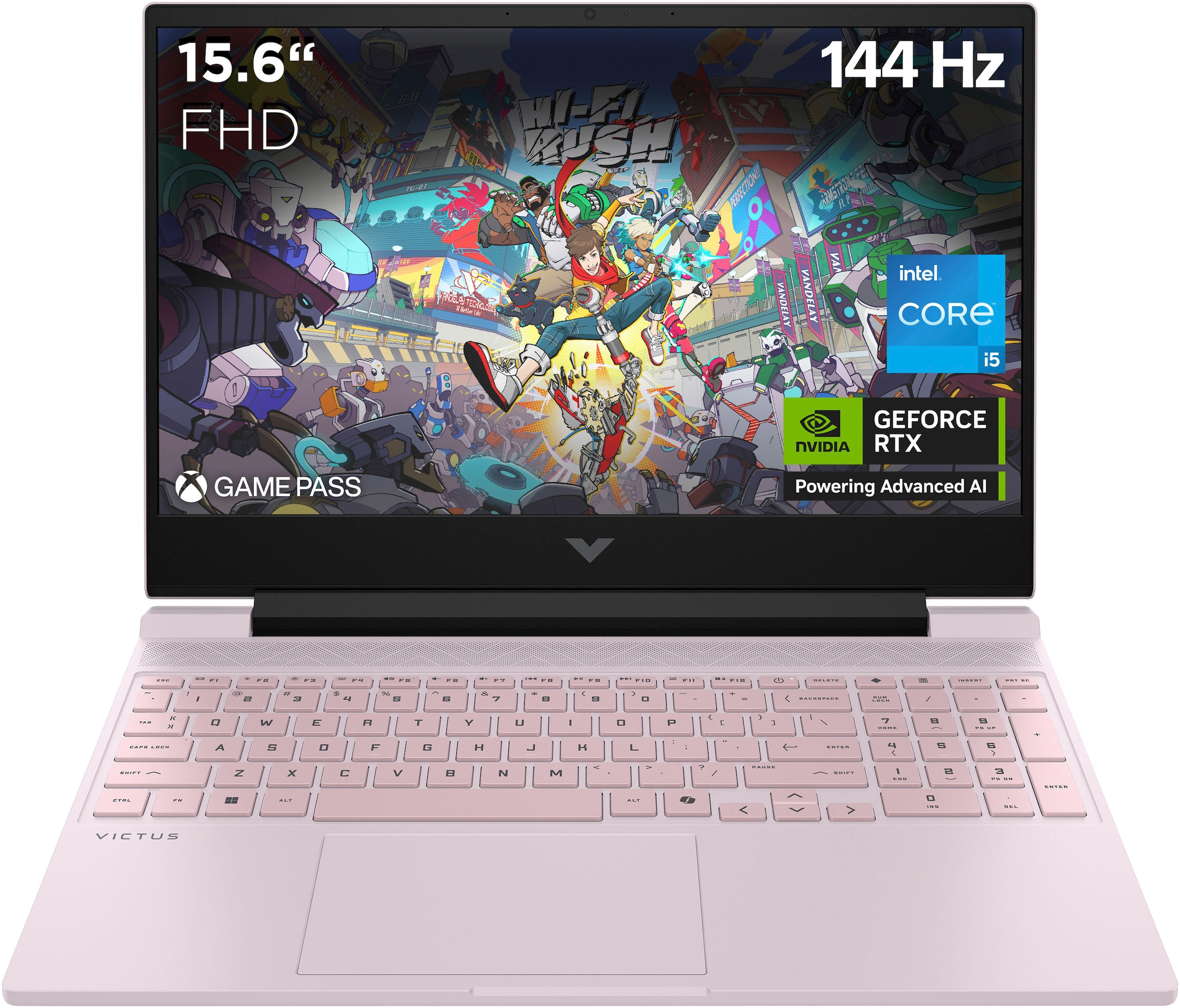 HP Gaming-Notebook »HP Notebook«, 39,6 cm, / 15,6 Zoll, Intel, Core i5, GeForce RTX 4050, 512 GB SSD