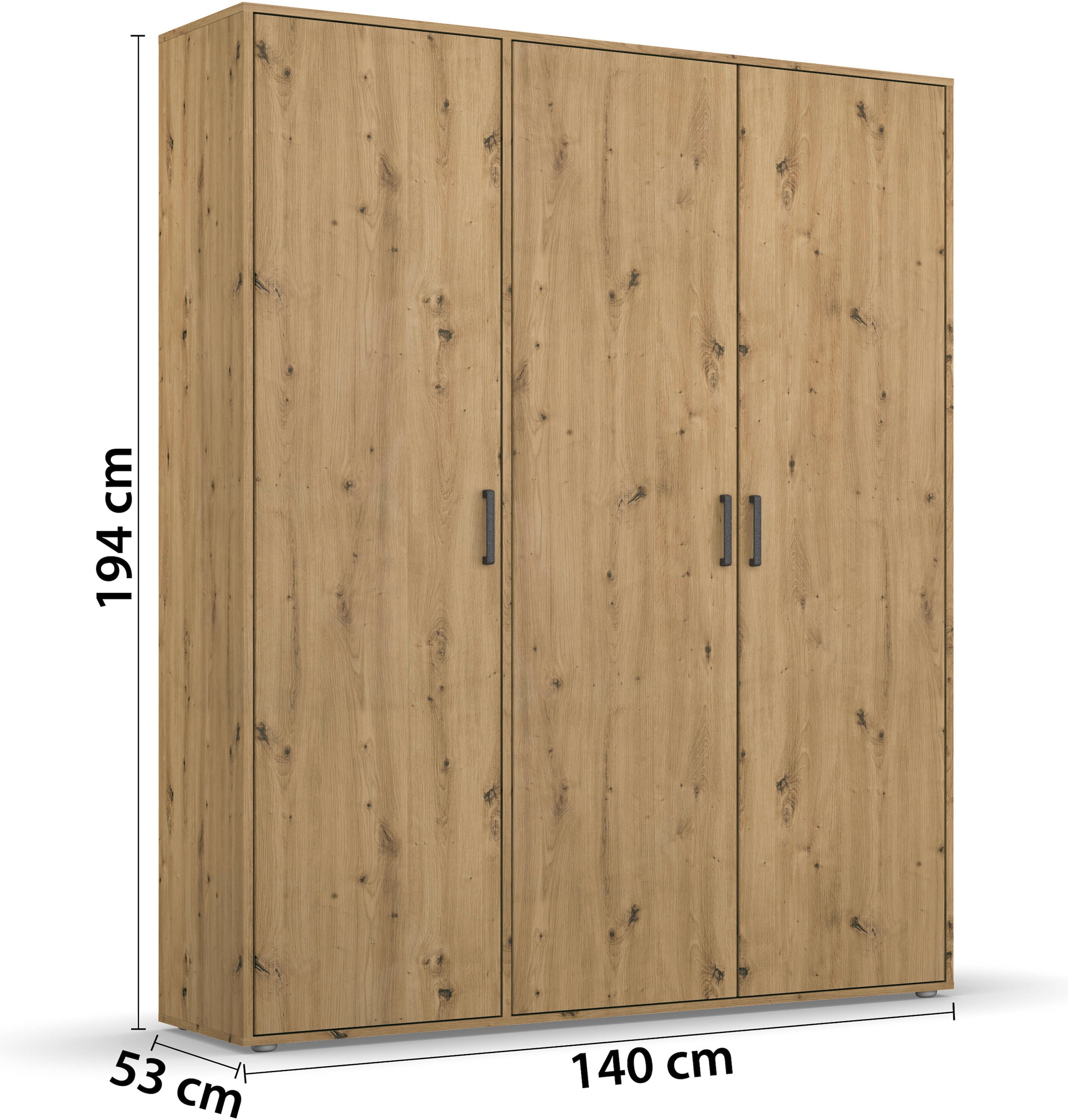 rauch Kleiderschrank »VOYAGER Otto´s Choice Garderobe Wäscheschrank TOPSELLER Schlafzimmer«, (in 3 verschiedenen Ausstattungen BASIC/CLASSIC/PREMIUM), Schrank mit modernen Griffen in viel Stauraum MADE IN GERMANY
