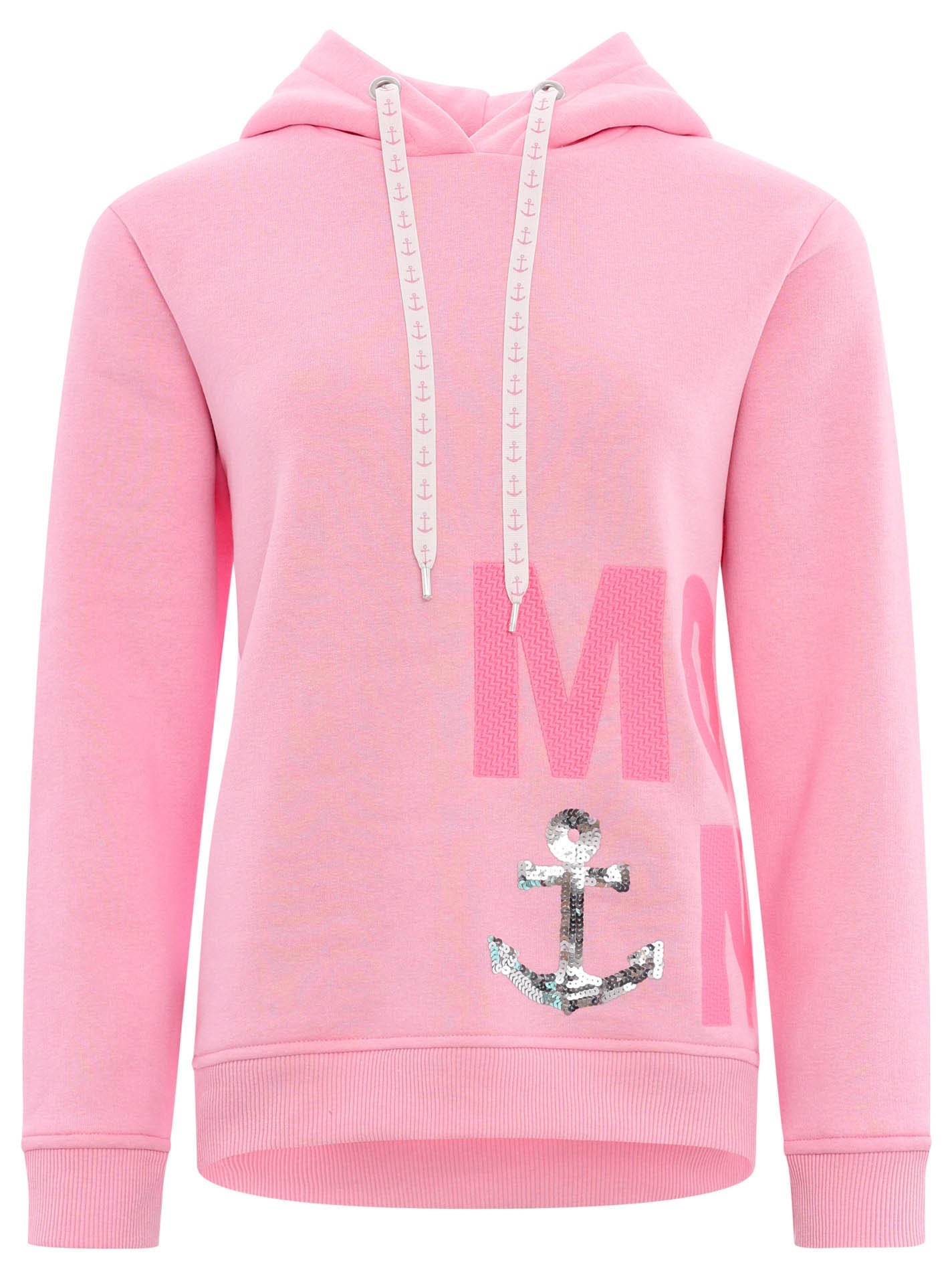 Zwillingsherz Hoodie »"Paillette MOIN"«, mit Paillettenanker und gesticktem Schriftzug
