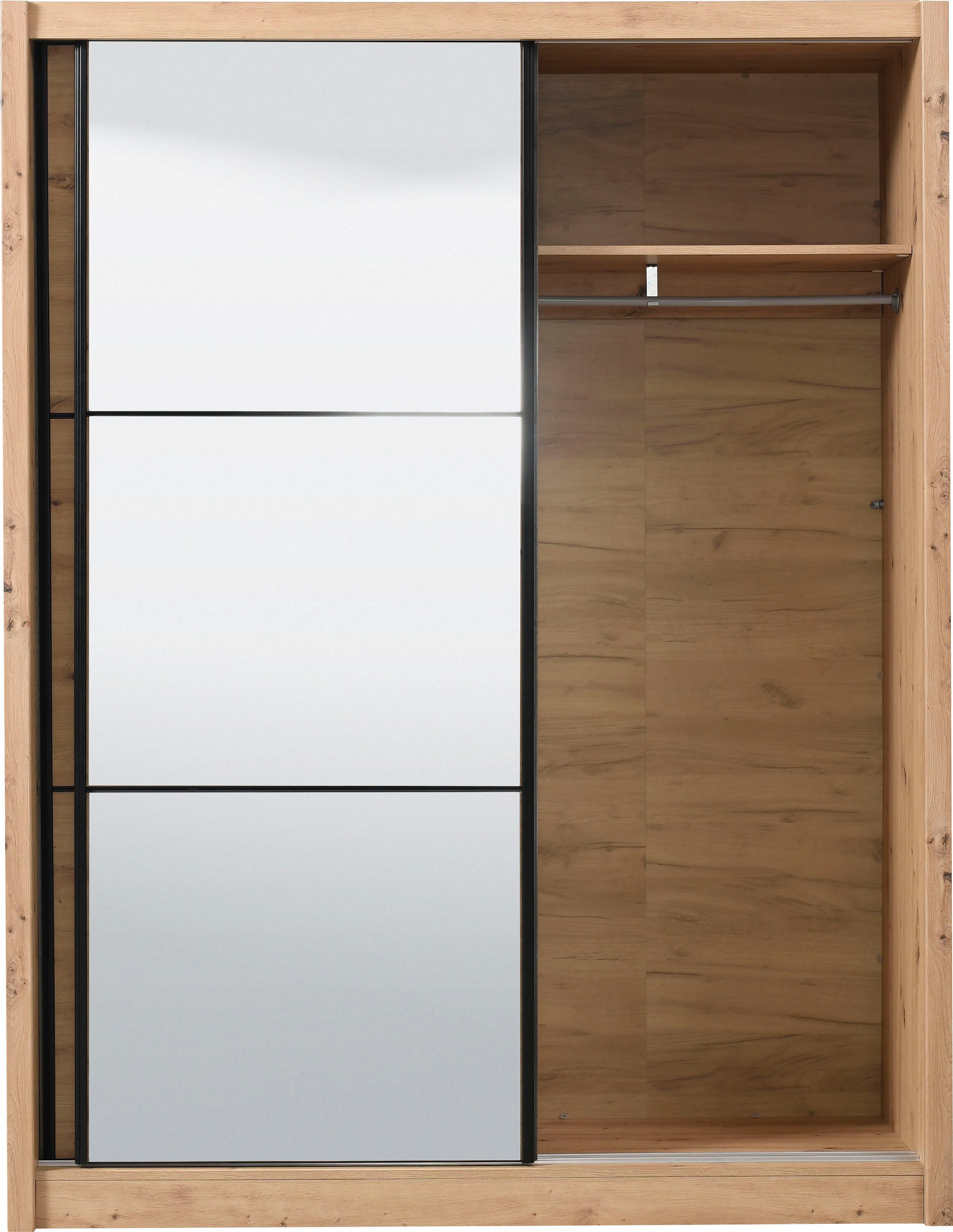 INOSIGN Schwebetürenschrank »Navara Kleiderschrank mit Spiegel Wäscheschrank Garderobe«, mit großzügiger Innenausstattung, FSC®-zertifiziert, in 3 Breiten