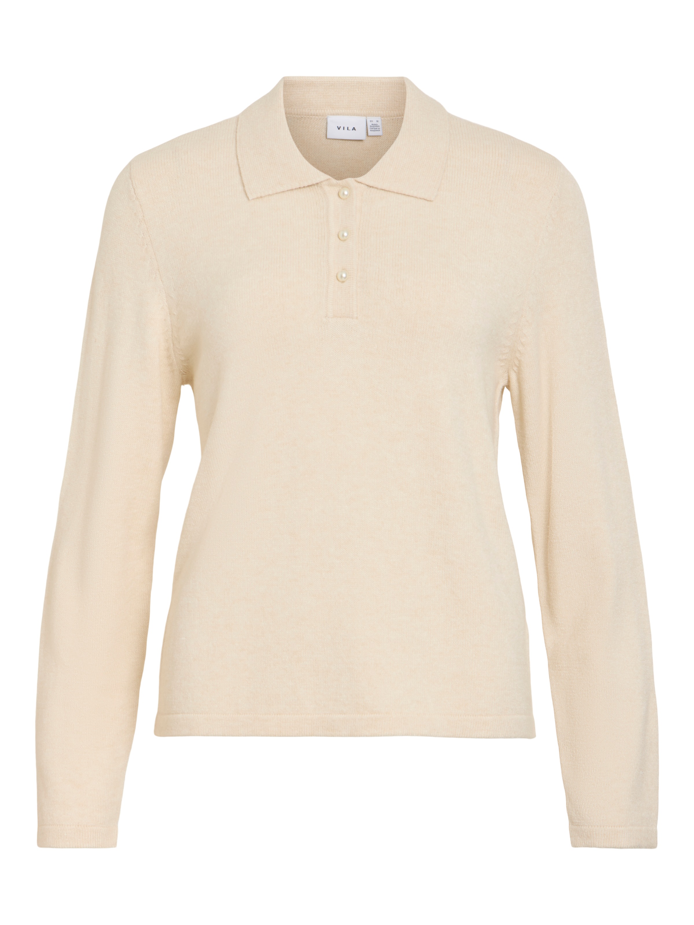 Vila Polokragenpullover »VIRIL L/S POLO PULLOVER KNIT - NOOS« Materialmix, regular fit