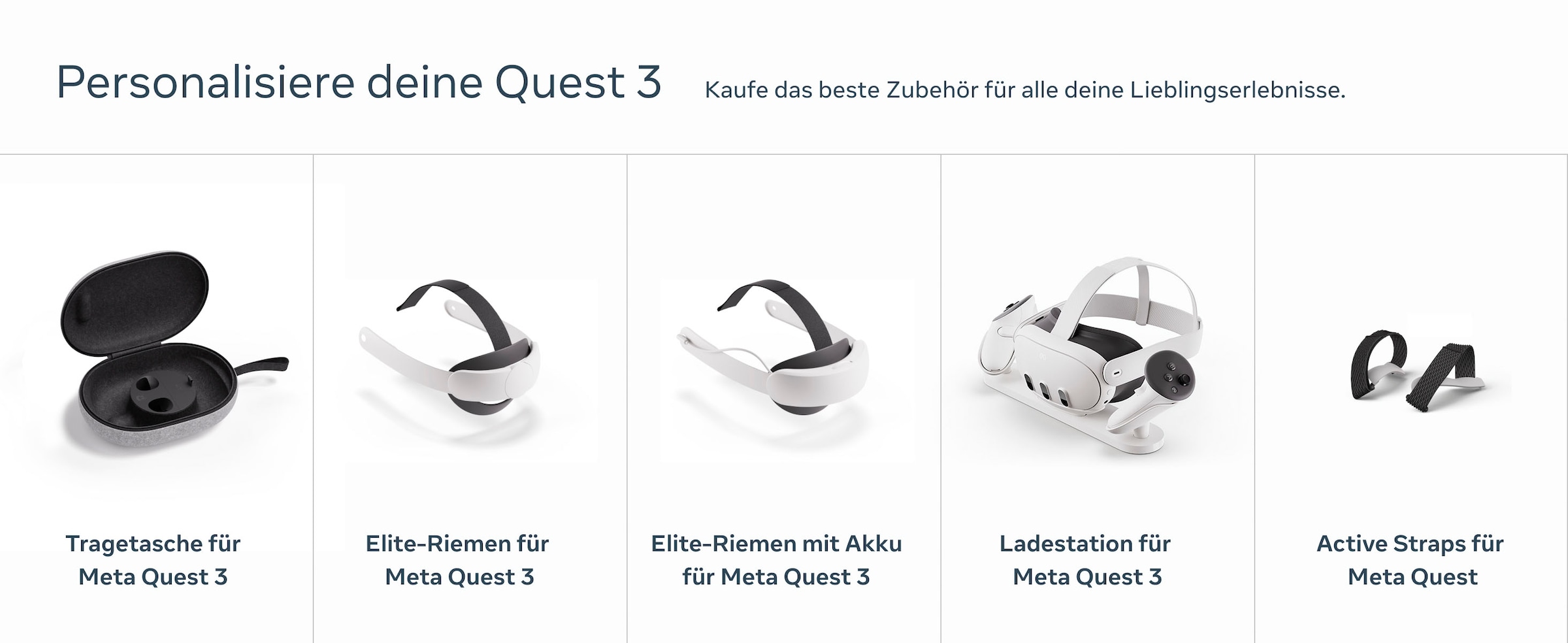 Meta Headset-Halterung »Quest 3 Elite-Riemen mit Akku (Elite Strap with Battery)«