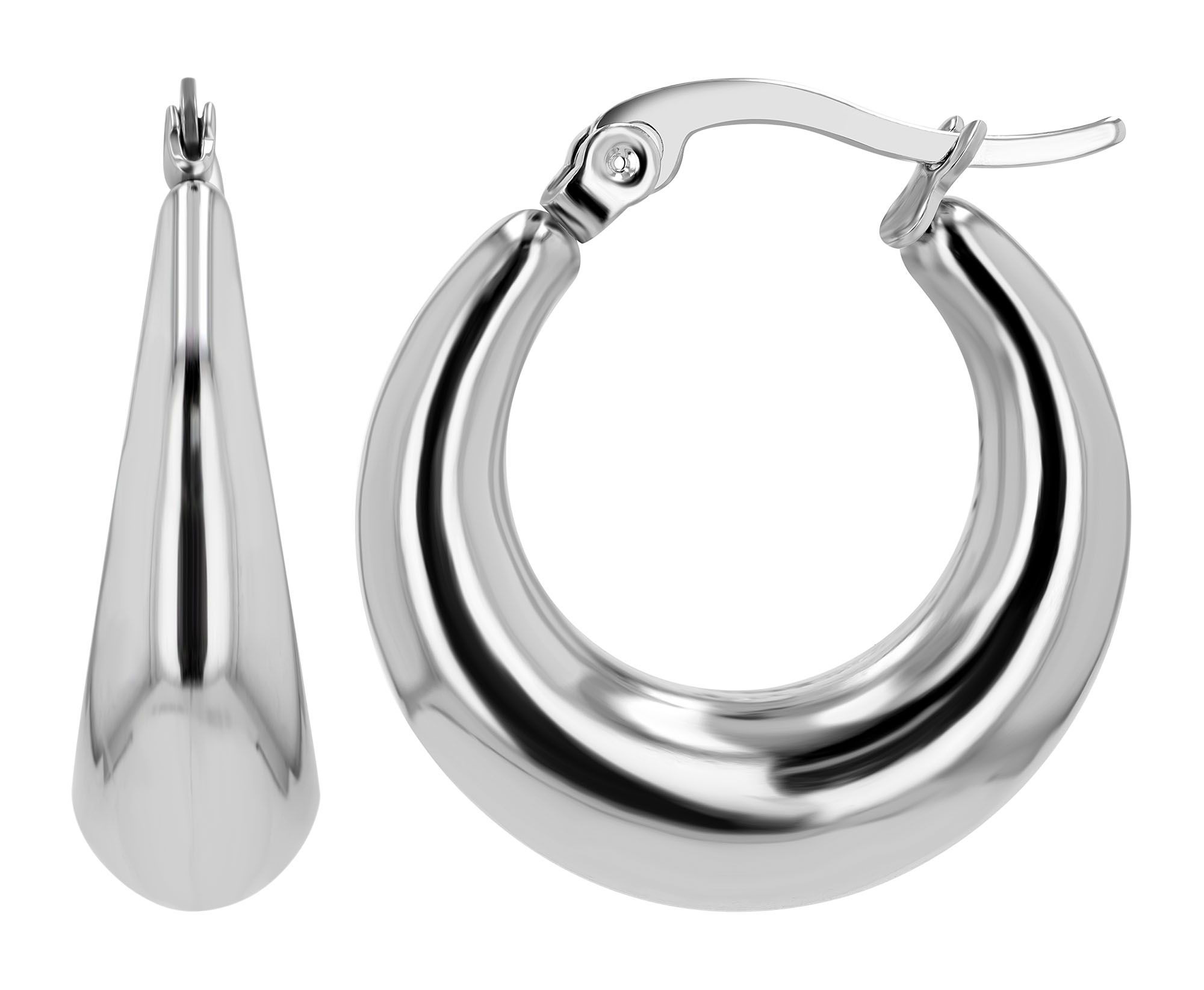 Adelia´s Paar Creolen »Damen Ohrringe ¿ Creole aus Edelstahl«