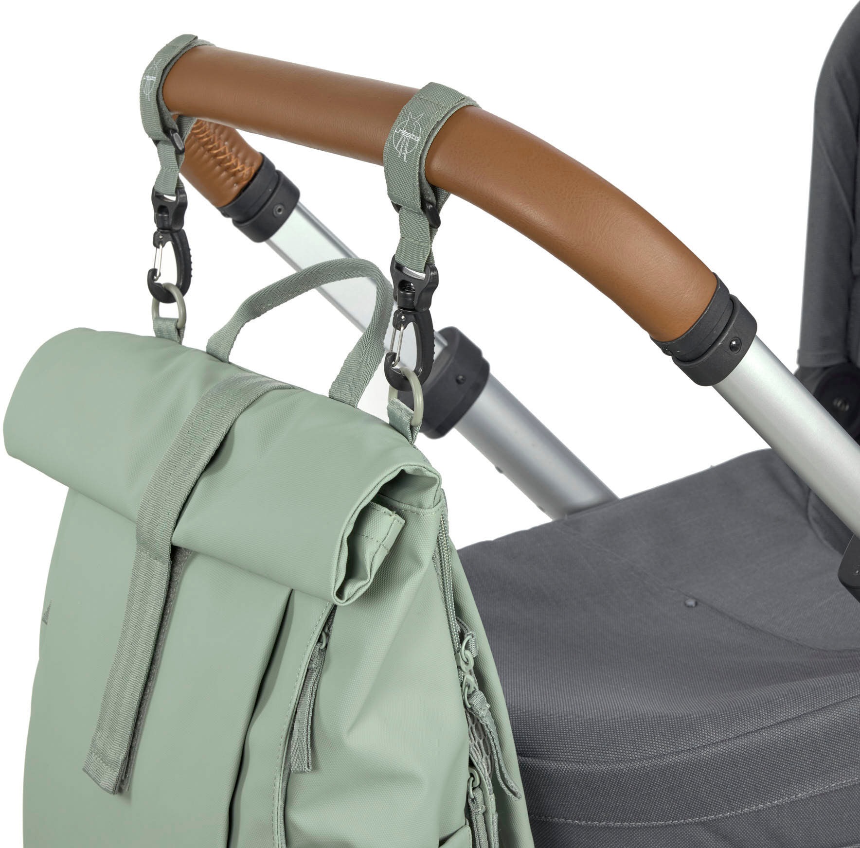 LÄSSIG Wickelrucksack »Green Label, Rolltop Up, silver green«, vegan; zum Teil aus recyceltem Material