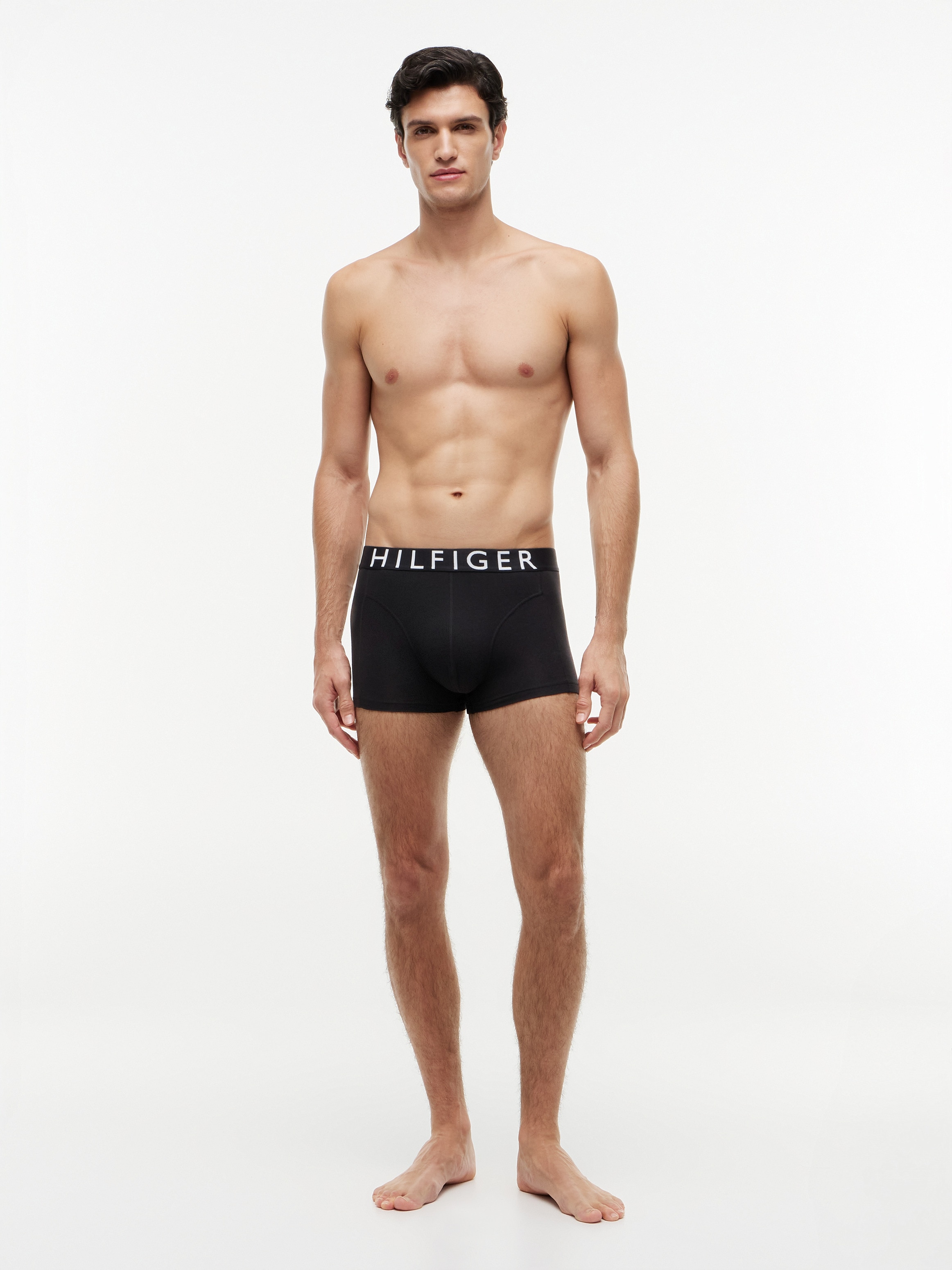 Tommy Hilfiger Underwear Trunk »mit Kontrast-Logo-Taillenbund« 3 Stk. aus Stretch-Baumwolle, normale Leibhöhe