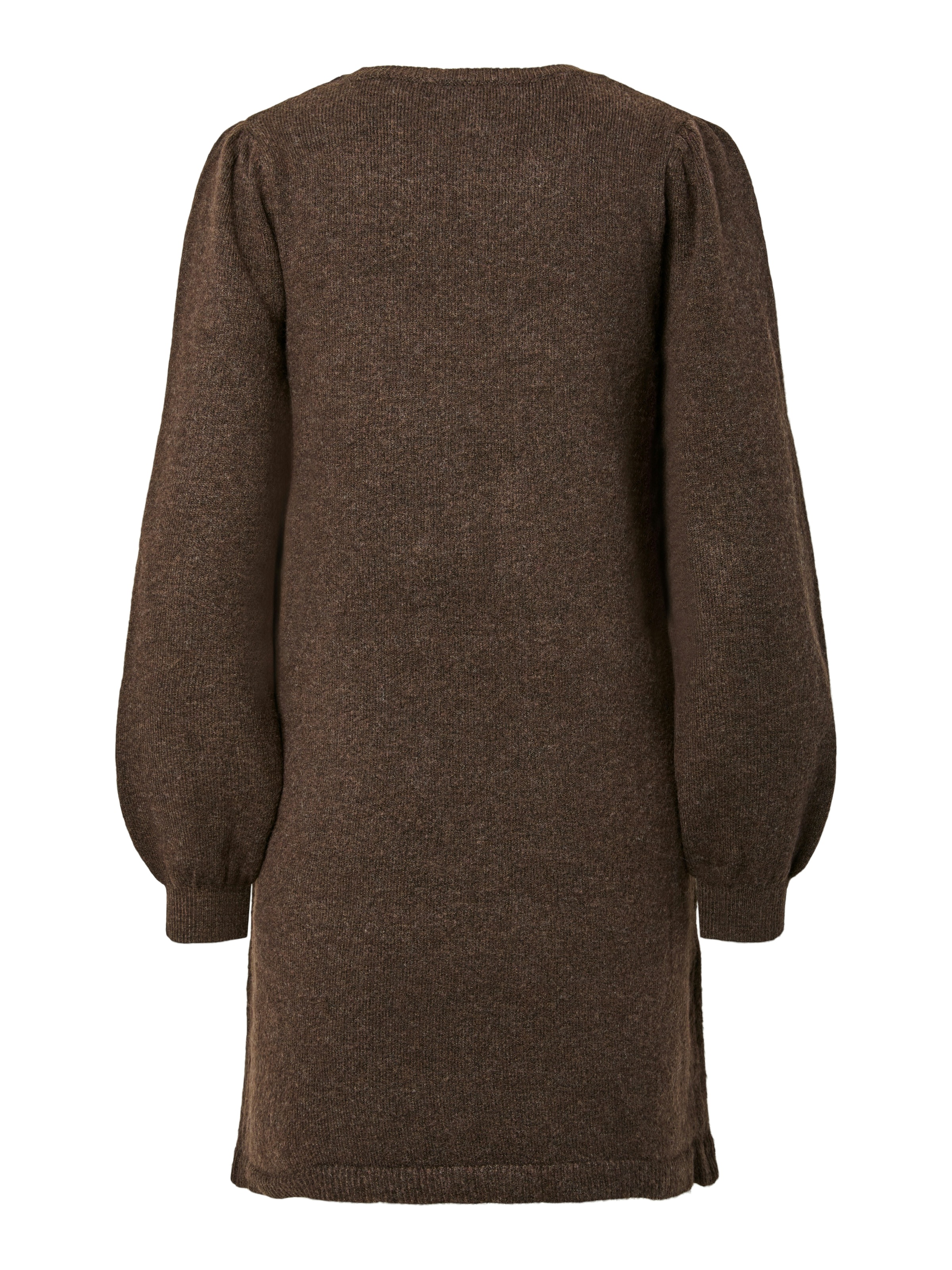 pieces Strickkleid »PCSALLY LS O-NECK KNIT DRESS NOOS BC« Materialmix