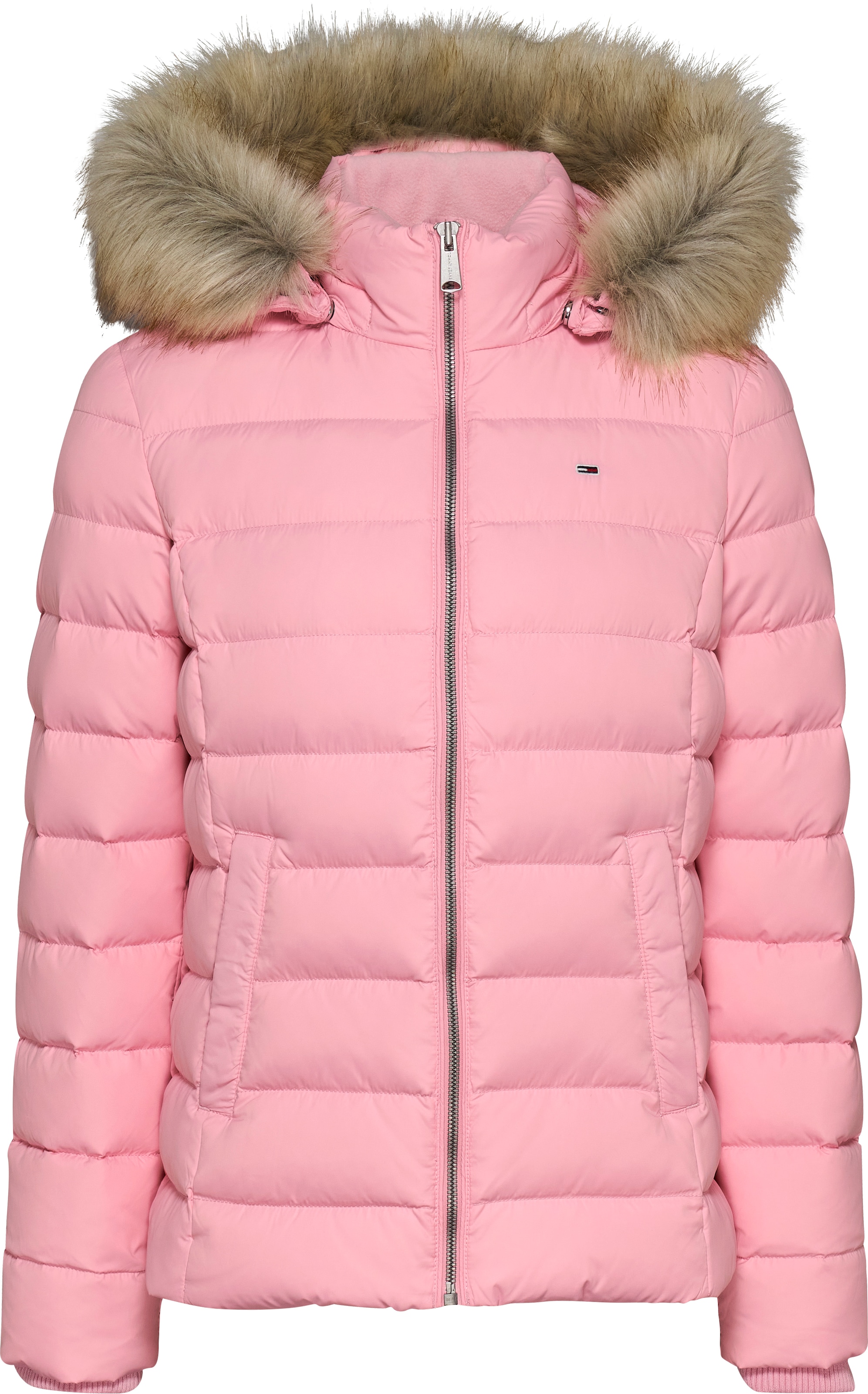 Tommy Jeans Steppjacke »TJW BASIC HOODED DOWN JACKET EXT«, mit Kapuze, mit Logostickerei