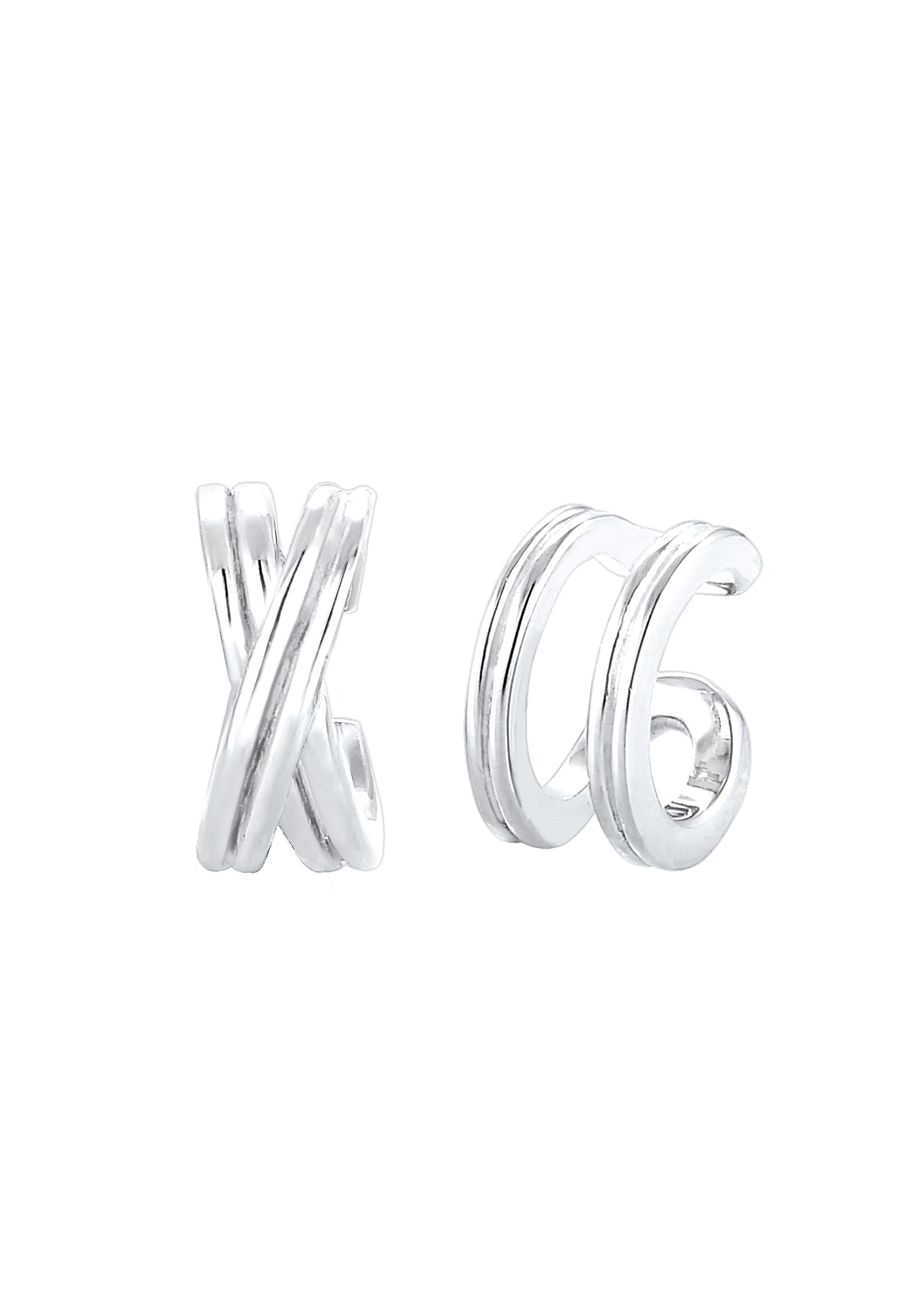 Elli Paar Ohrklemmen »Ohrringe Earcuff ohne Stein 925 Sterling Silber«