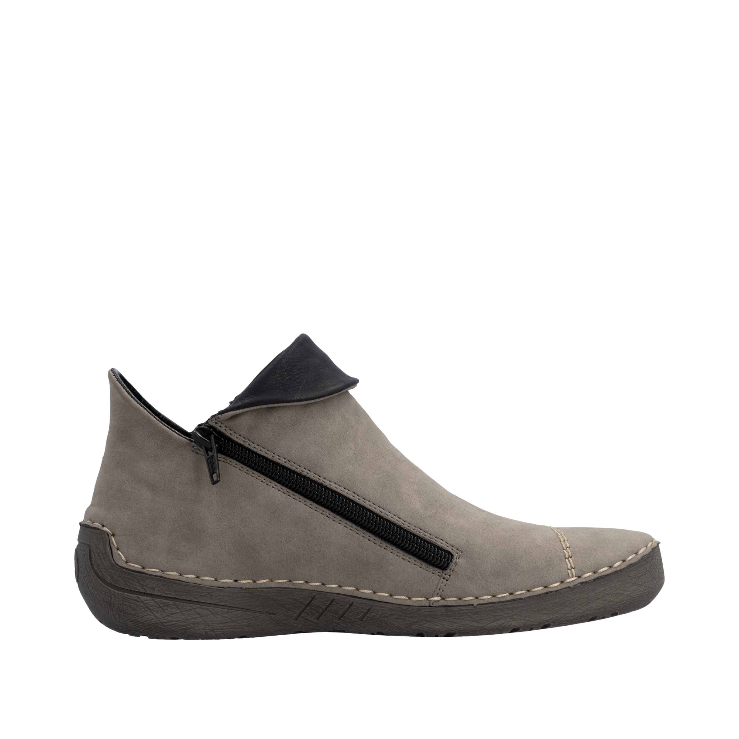 Rieker Stiefelette  Schlupfboots, Slipper mit bunten Applikationen seitlich