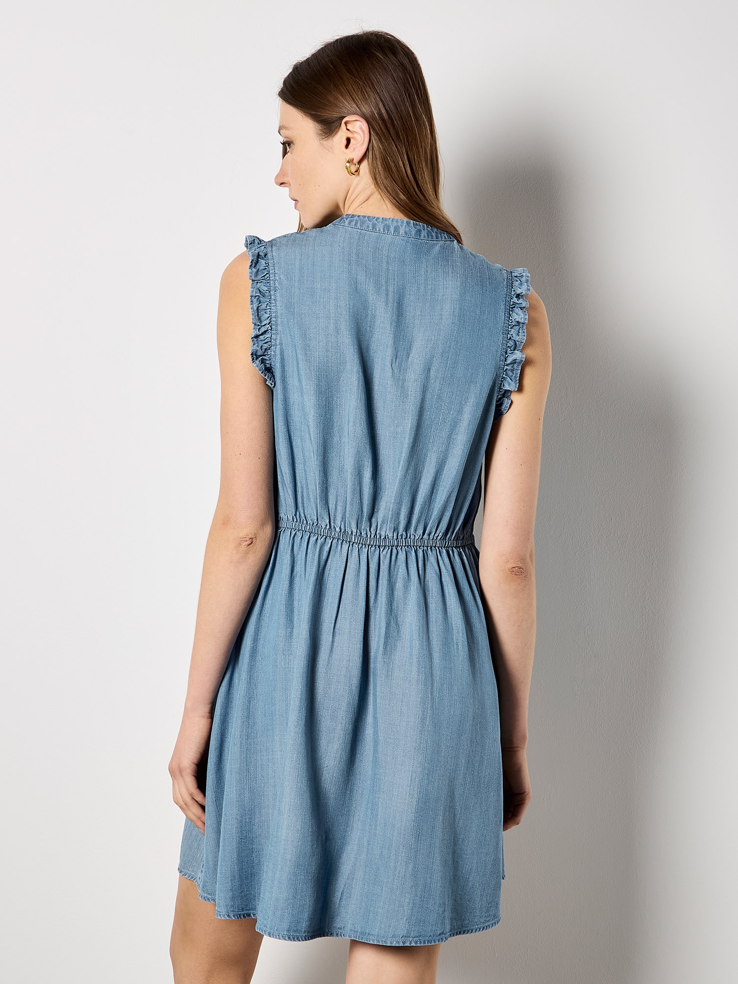 Apricot Minikleid »Minikleid« mit Rüschen und Knopfleiste
