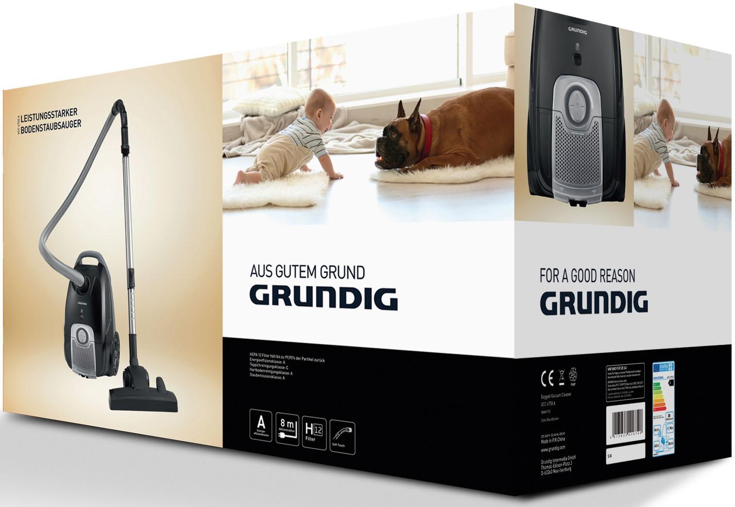 Grundig Bodenstaubsauger »VCC 4750 A«, 800 W, mit Beutel