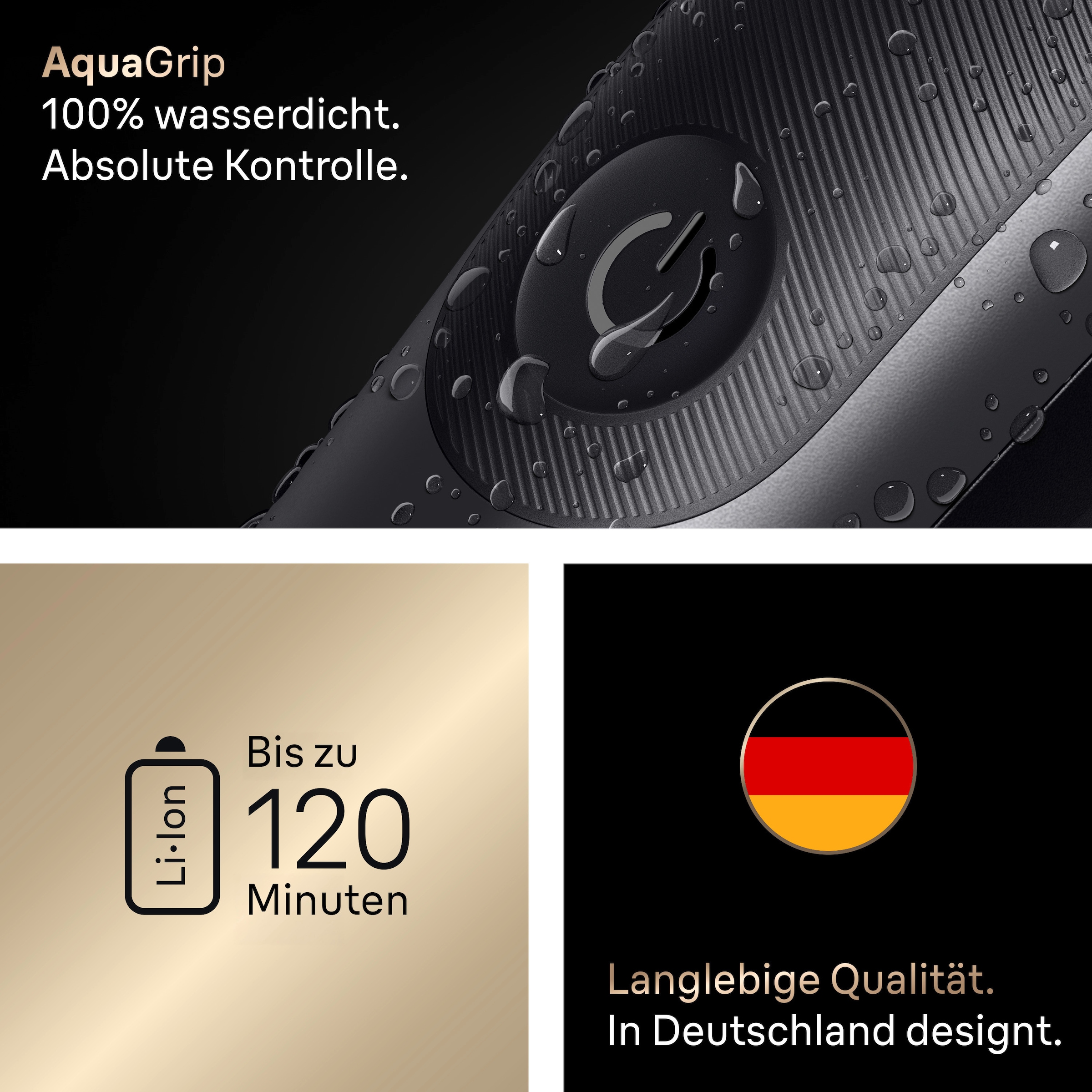Braun Haarschneider »Series 9 AIO9540« 16 Aufsätze 20-in-1, BodyGentle Modus, 120 Min Akku, Gillette Labs Rasierer, Grau