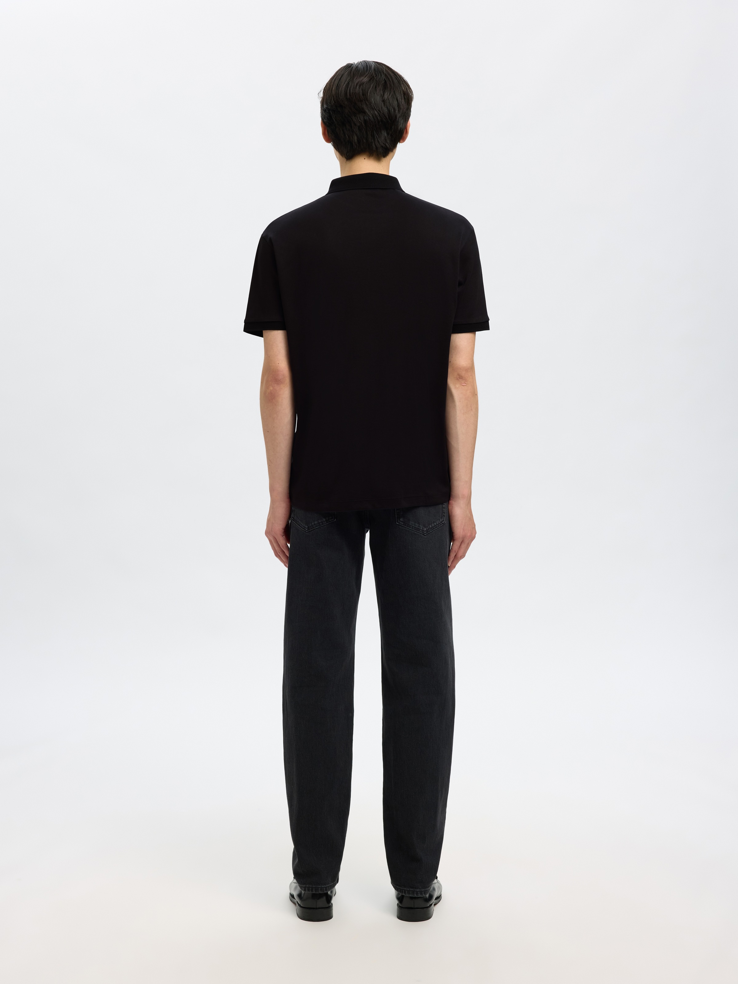 SELECTED Poloshirt »SLHFAVE ZIP SS POLO NOOS« Baumwollmischung, regular fit