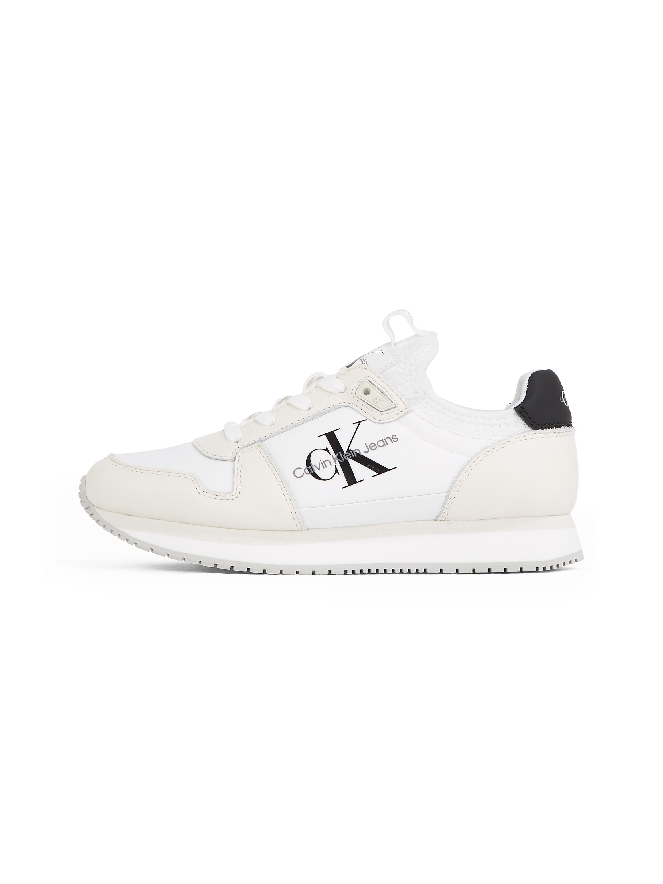Calvin Klein Jeans Sneaker »RUNNER SOCK LACEUP ML LTH«, Halbschuh, Freizeitschuh, Schnürschuh mit Logoschriftzug
