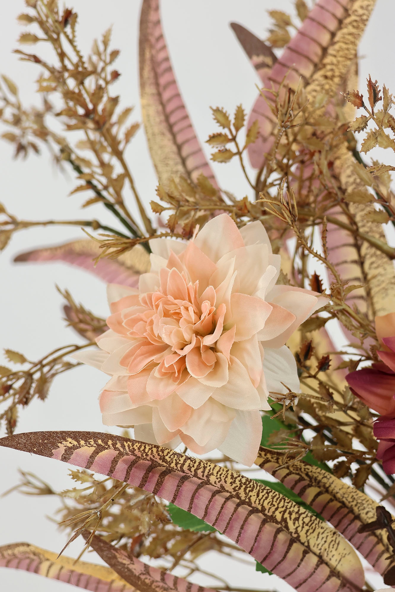 I.GE.A. Kunstblume »Blumenarrangement 'Dahlien'« Im Topf Künstliche Blumen Deko Gesteck Herbstdeko Kunstpflanze