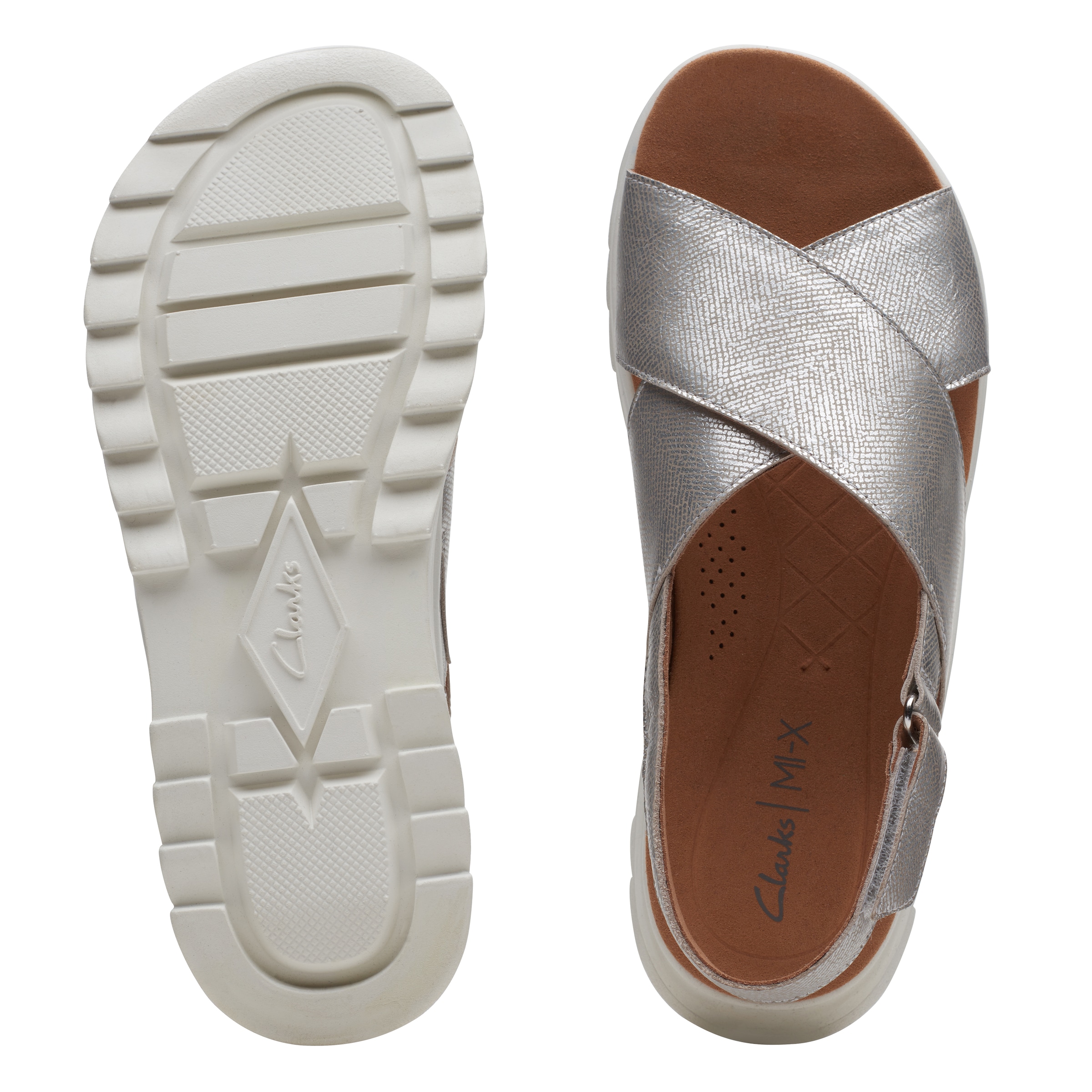Clarks Sandale »DashLite Wish«, Plateausandale, Klettschuh mit modischer Kreuzbandage