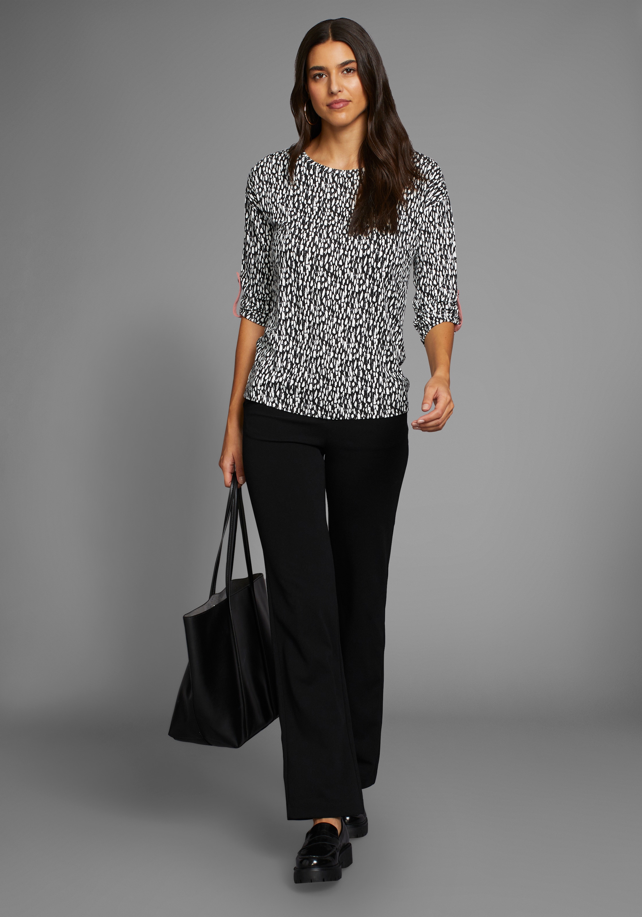 Laura Scott 3/4-Arm-Shirt, mit Allover-Print