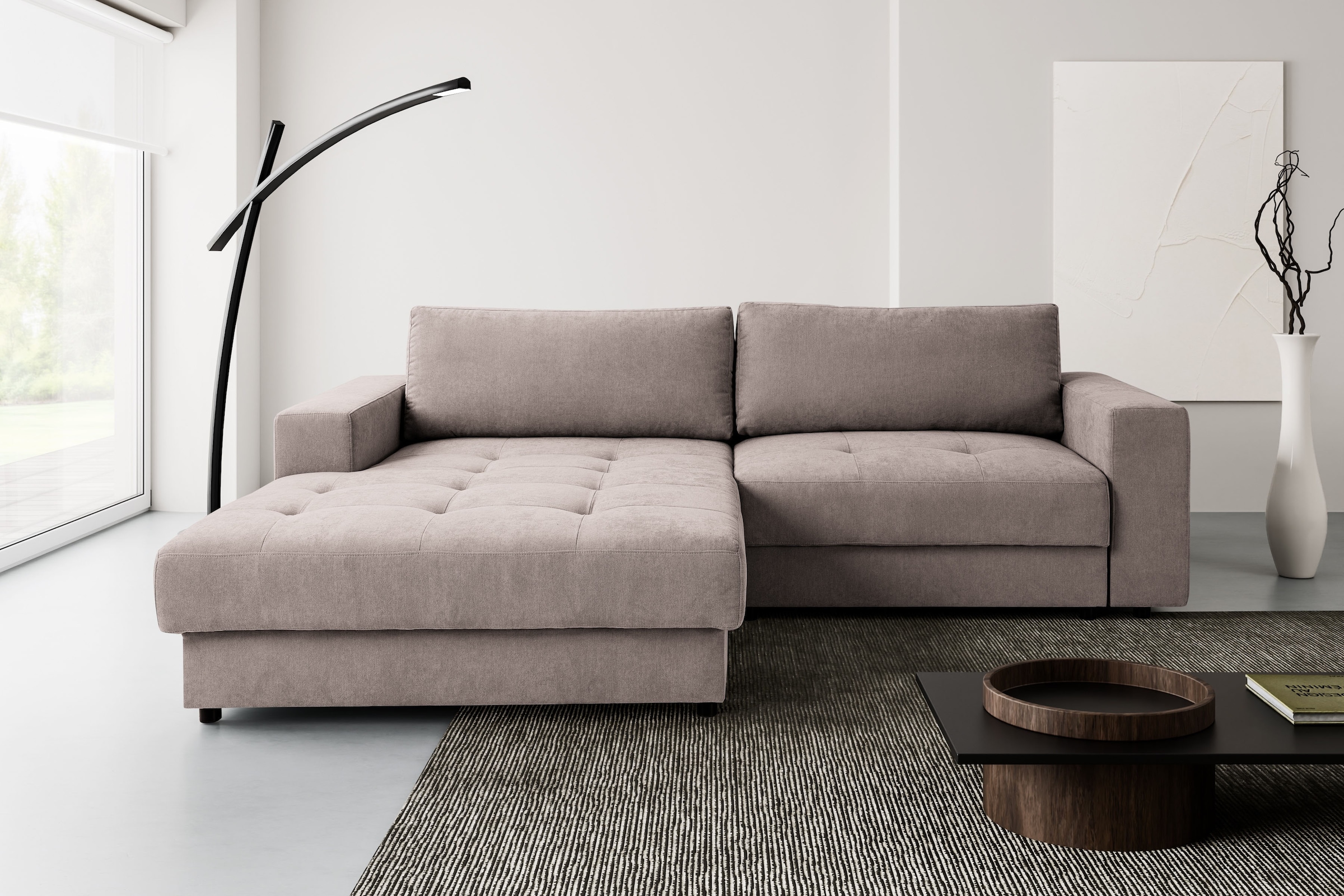 WERK2 Ecksofa »Indiana 270 cm breit inkl. Bettfunktion & Bettkasten« Luxus-Microfaser weich ENJOY NEW, L-Form, XXL, Schlaffunktion