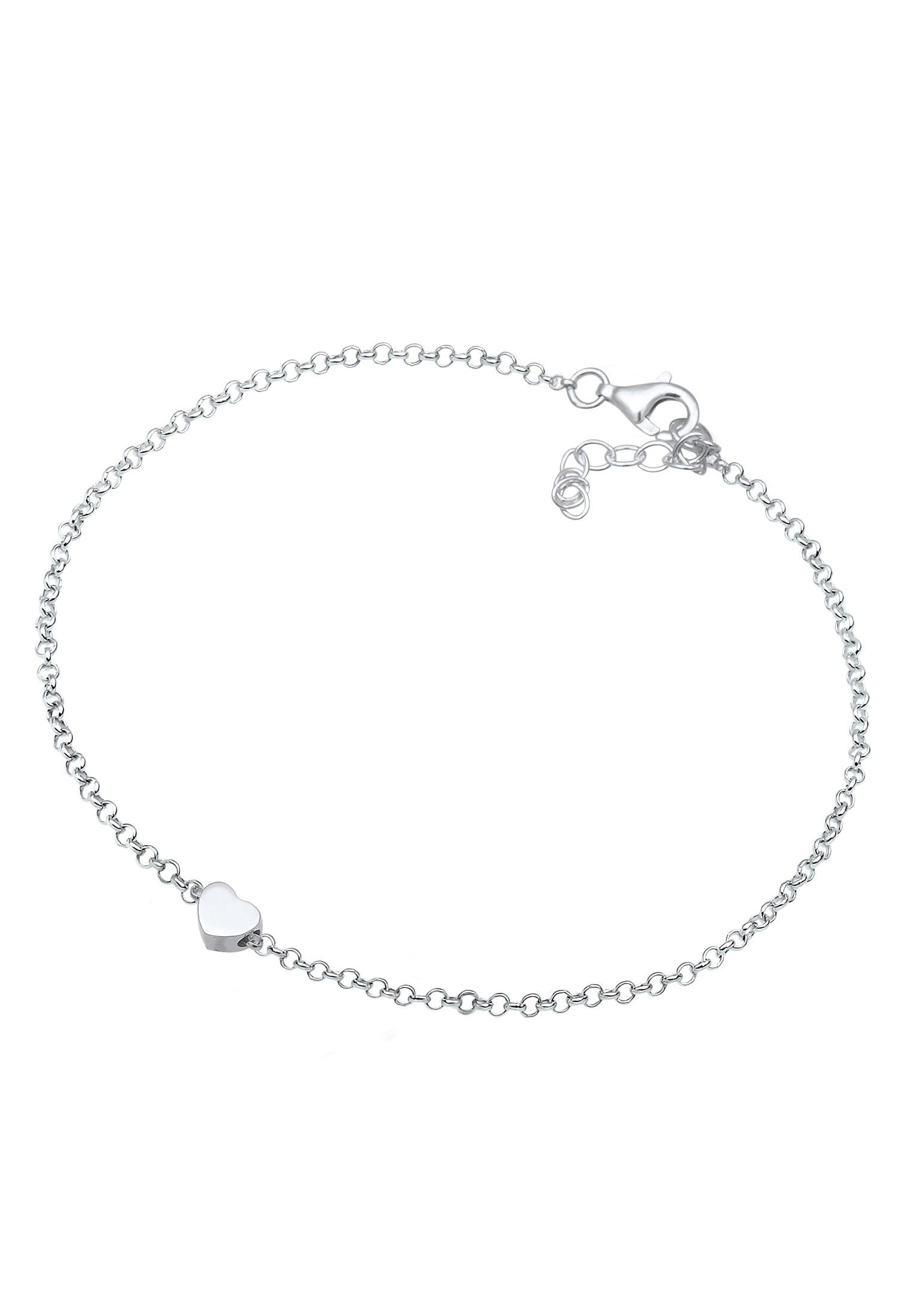 Elli Armkette »Armband Armkette Herz Love Basic 925 Silber«