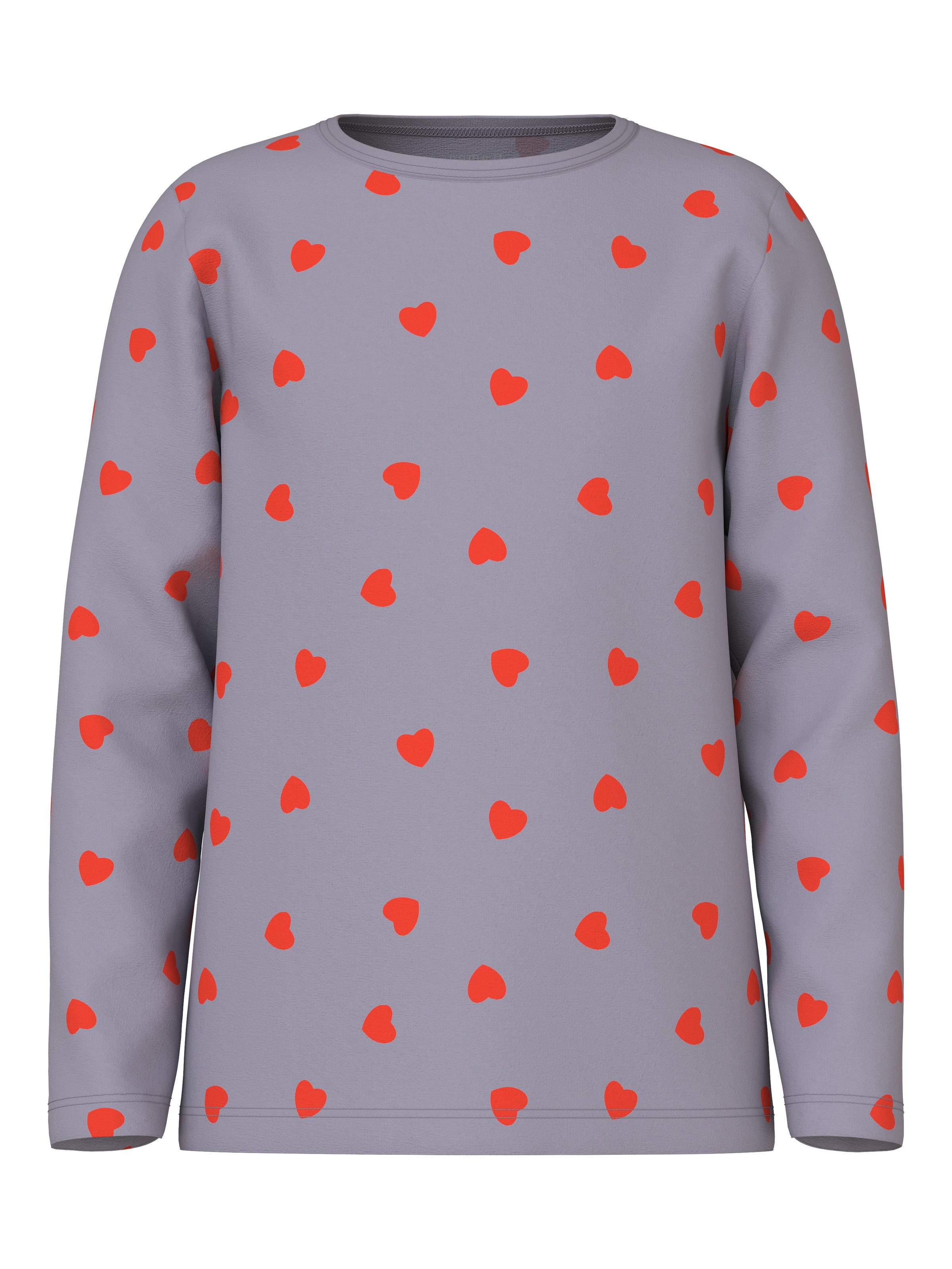 Name It Schlafanzug »NKFNIGHTSET LAVENDER HEARTS NOOS« Set, 2 tlg. im tollen Herzen-Alloverdruck