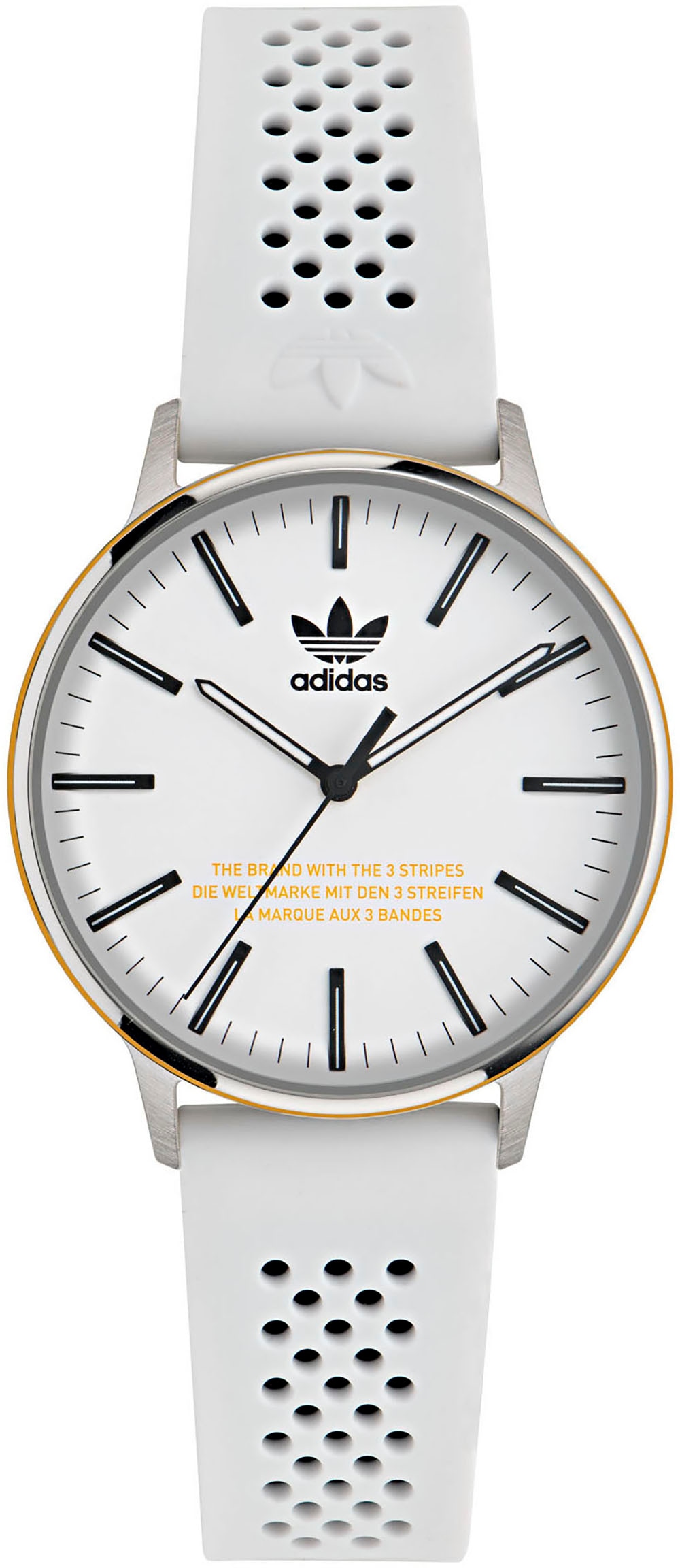 adidas Originals Quarzuhr »CODE ONE 3H«, Armbanduhr, Damenuhr, Herrenuhr, unisex, analog, Silikonarmband
