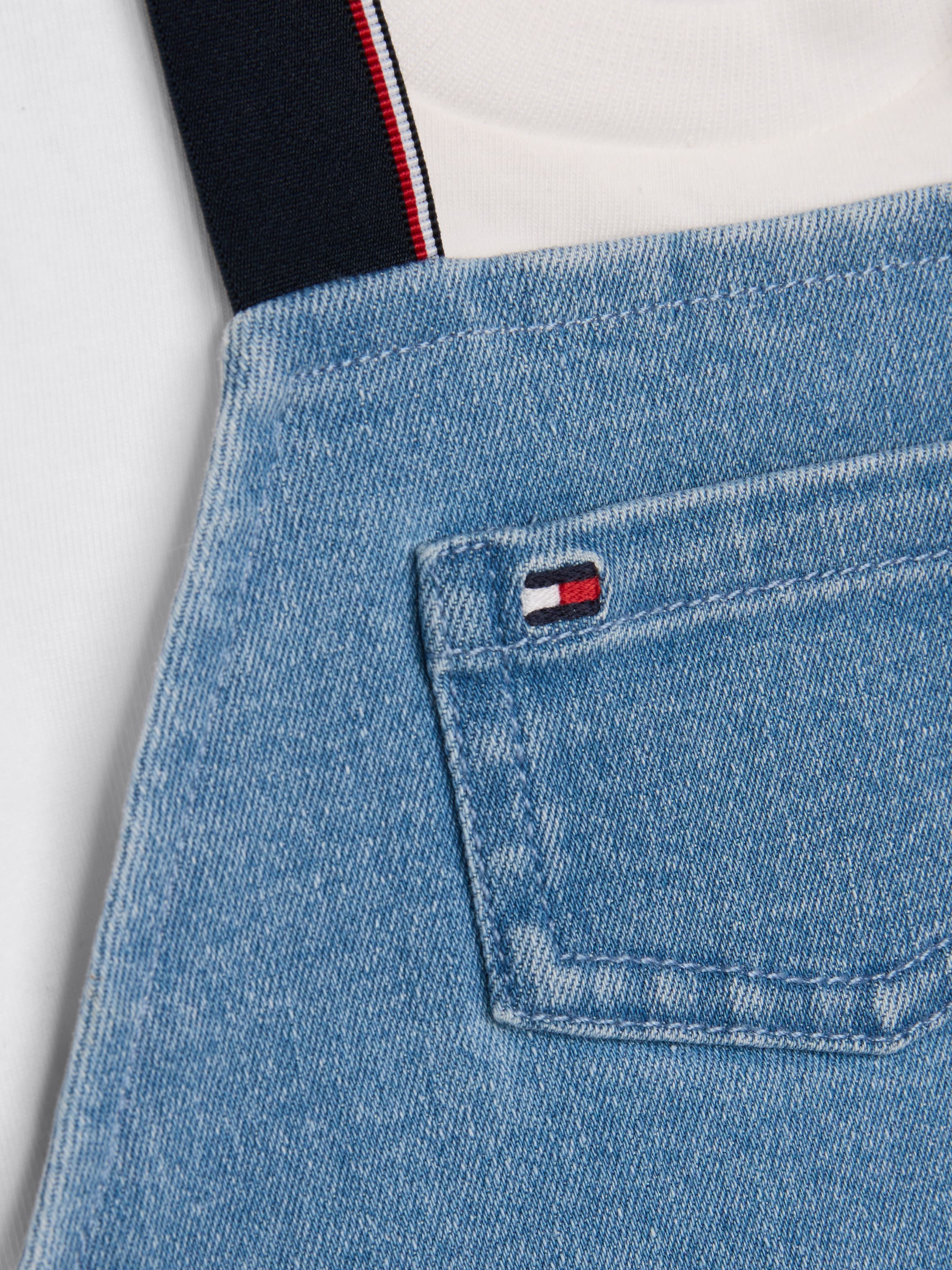 Tommy Hilfiger Shirt & Hose »DENIM DUNGAREE«, mit Logostickereien, mit Knopfverschluss