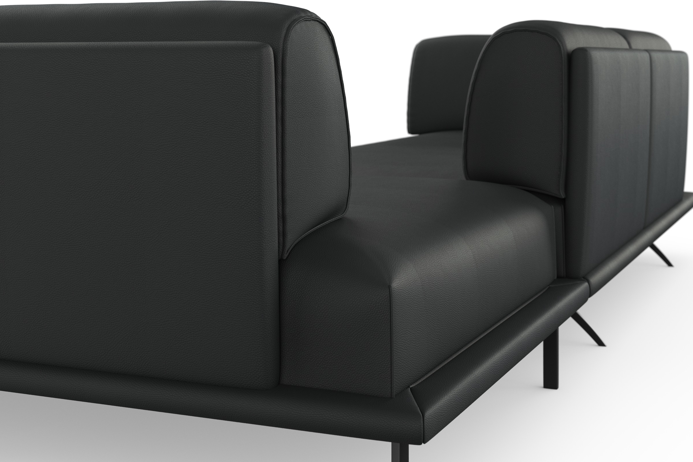 machalke® Ecksofa »benito, L-Form«, mit bezogenem Sockel