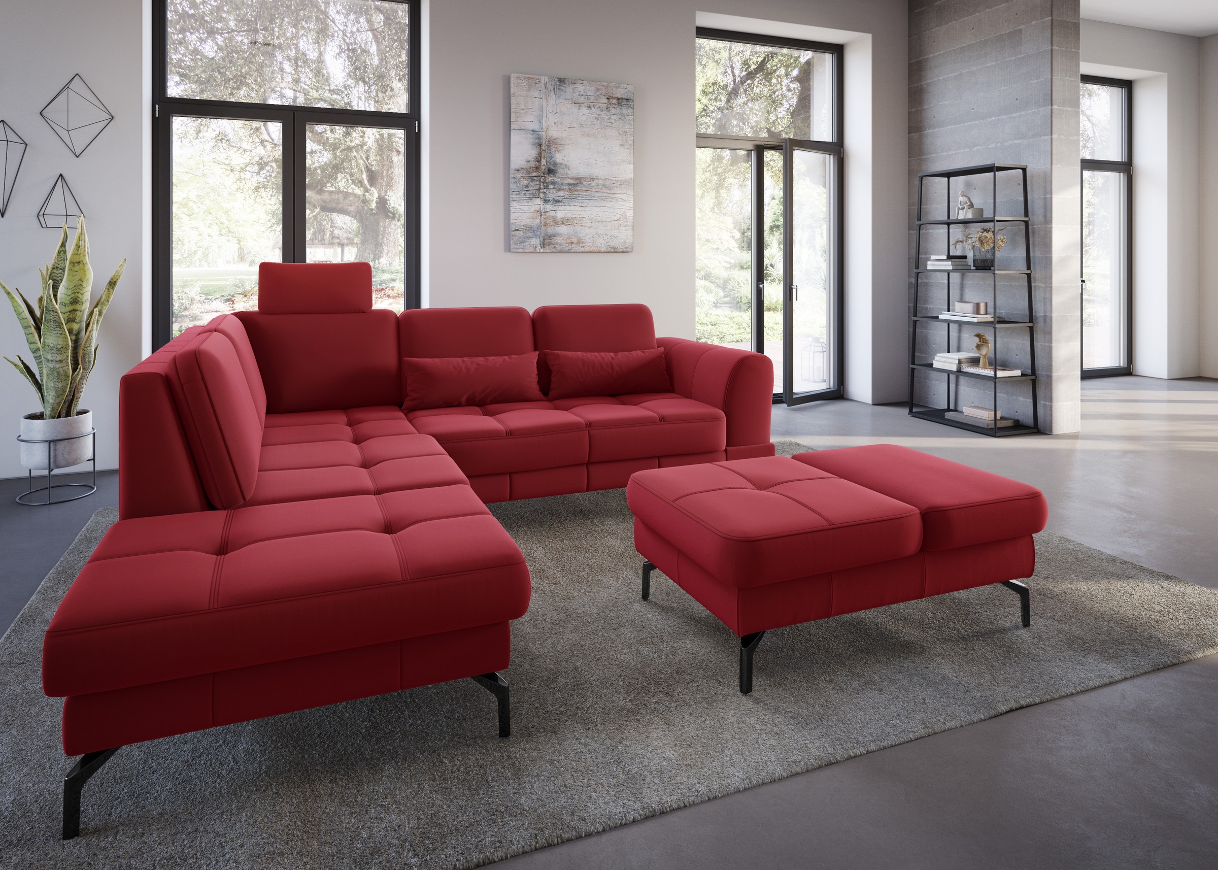 sit&more Hocker »Bendigo«, mit Klappfunktion, Bodenfreiheit 15 cm, wahlweise in 2 Fußfarben