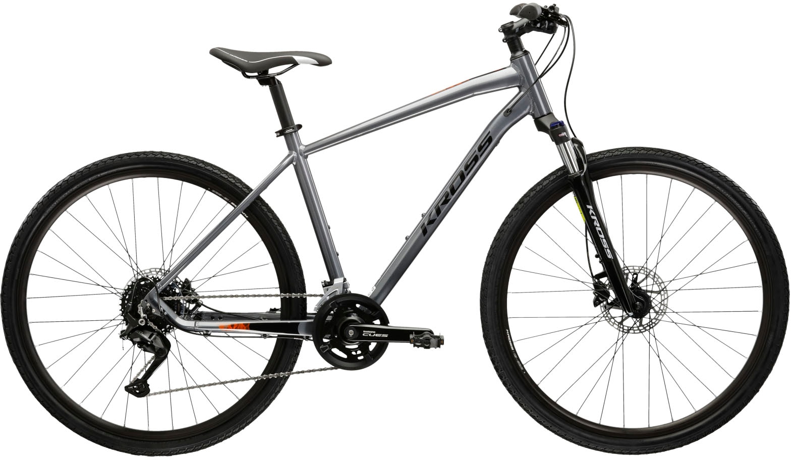 Kross Crossrad »Evado 5.0« 18 Gang Shimano CUES U3020 Schaltwerk Kettenschaltung in grau, Größe 28 Zoll (71,12 cm) hinten: 28 Zoll (71,12 cm)