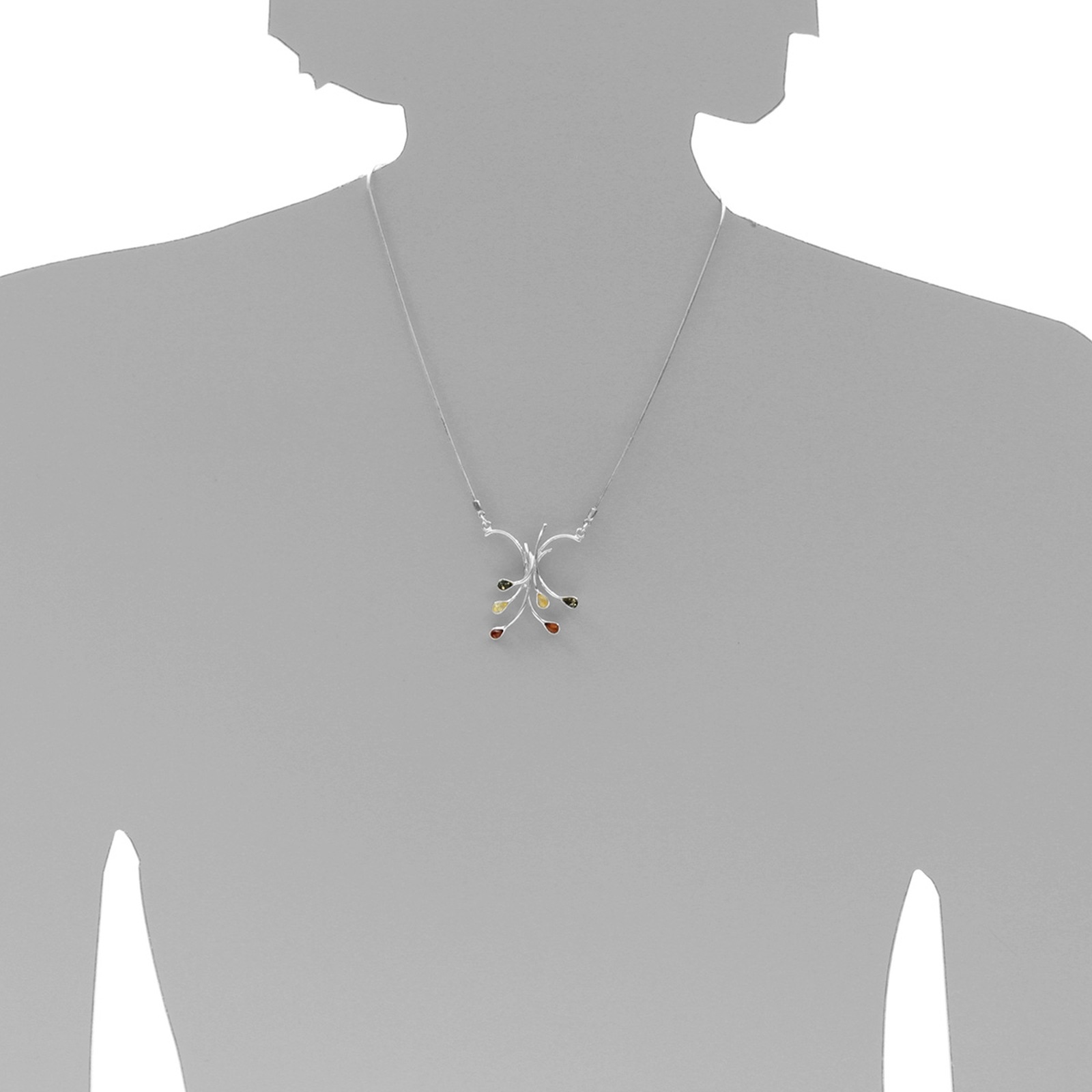 OSTSEE-SCHMUCK Collier »- Svea - Silber 925/000 - Bernstein«
