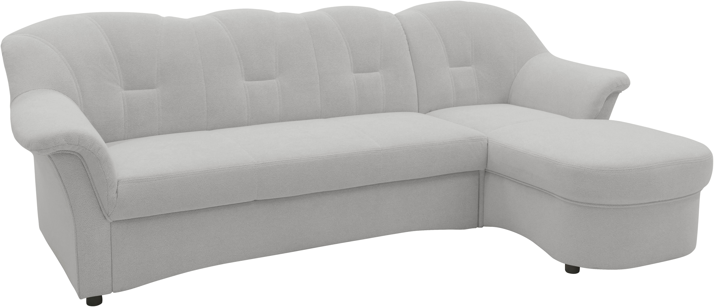 DOMO collection Ecksofa »Flores Schlafsofa, B/T/H: 233/142/86 cm, L-Form«, wahlweise mit Bettfunktion, wahlweise mit Federkern, auch in Leder