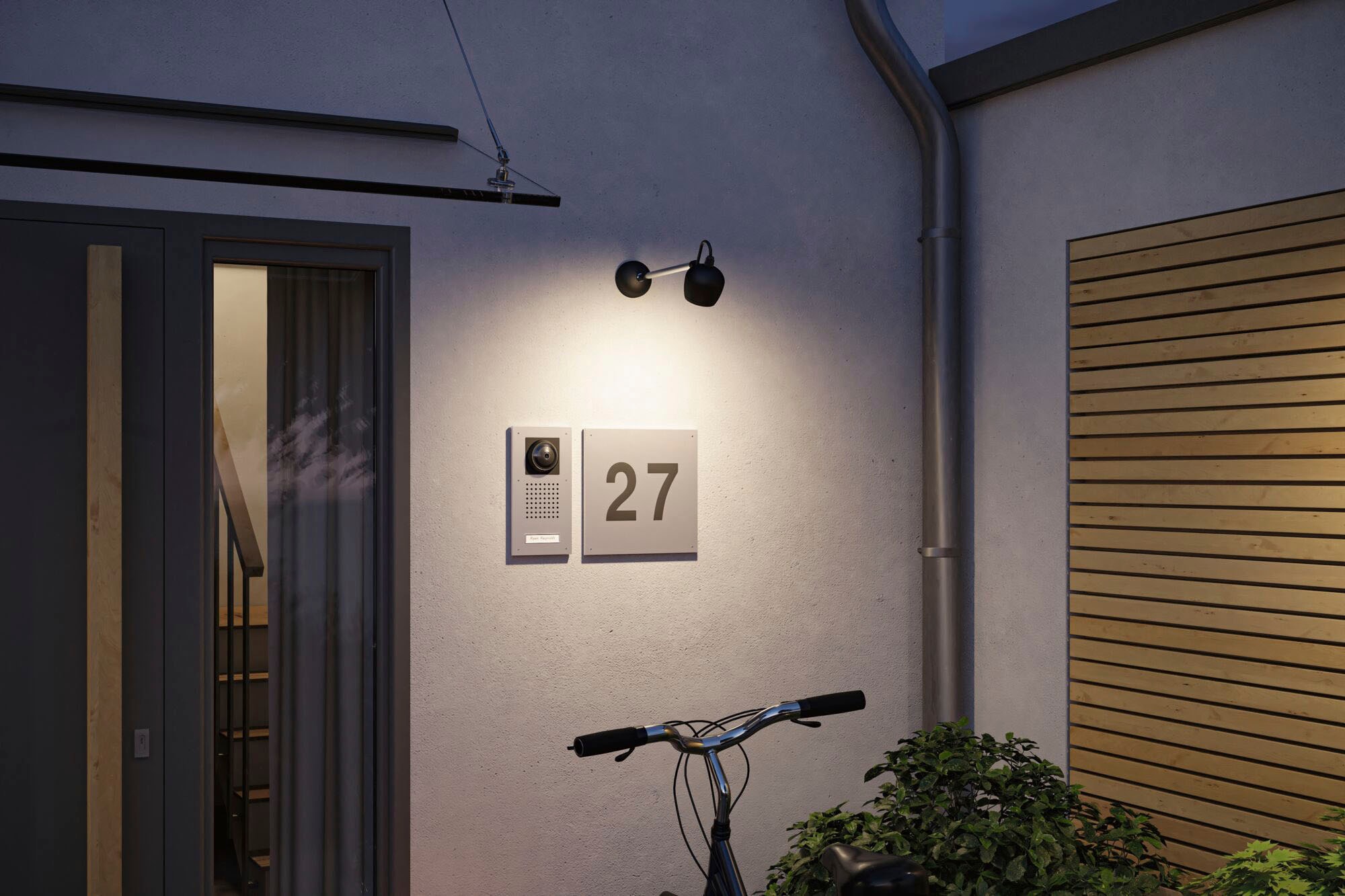 Paulmann LED Gartenleuchte »Outdoor 230V Wall Kikolo Insect friendly ZigBee«, 1 flammig, Insektenfreundlich
