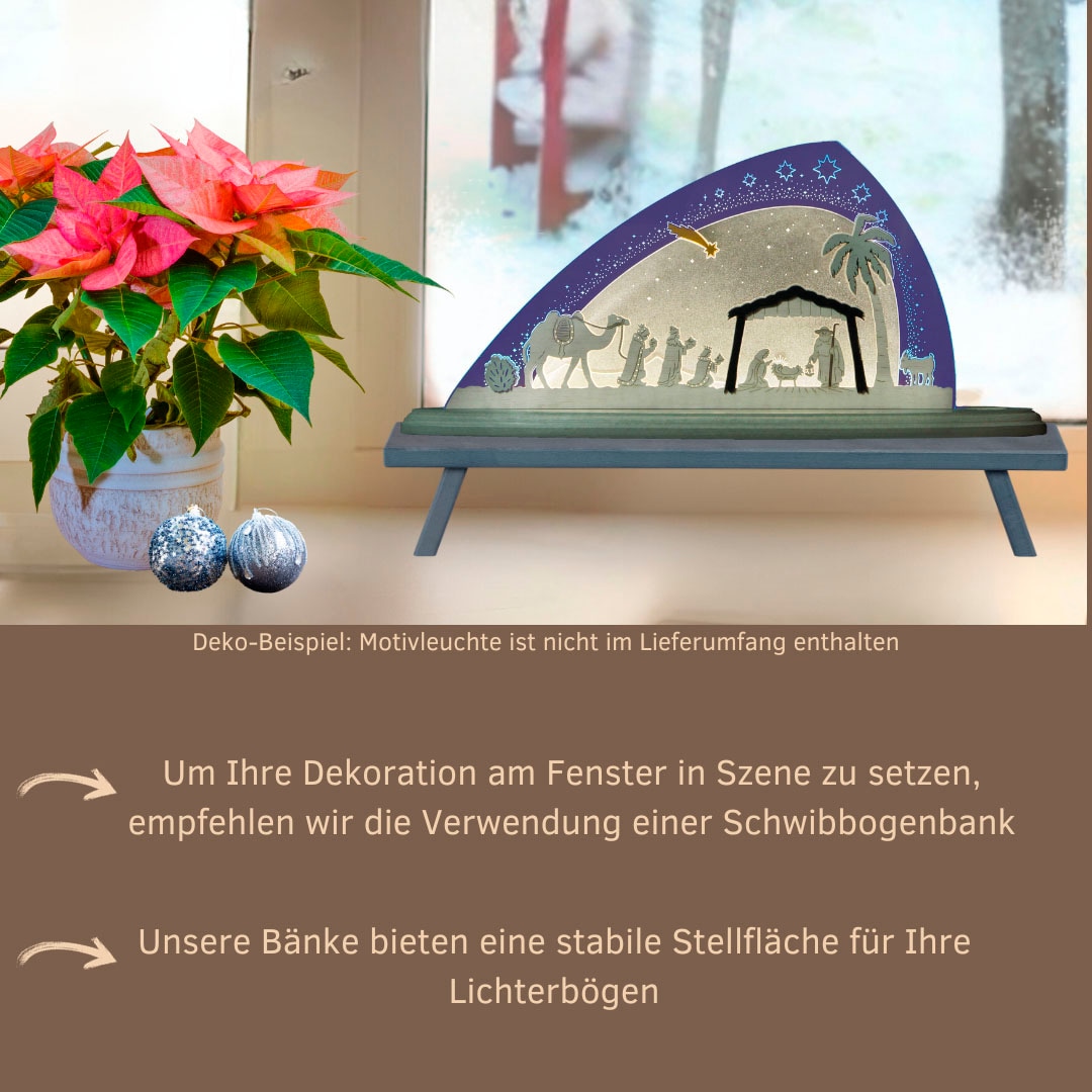 Weigla Schwibbogen-Fensterbank »Weihnachtsdeko«, aus Buchenholz, Tiefe ca. 7,5 cm