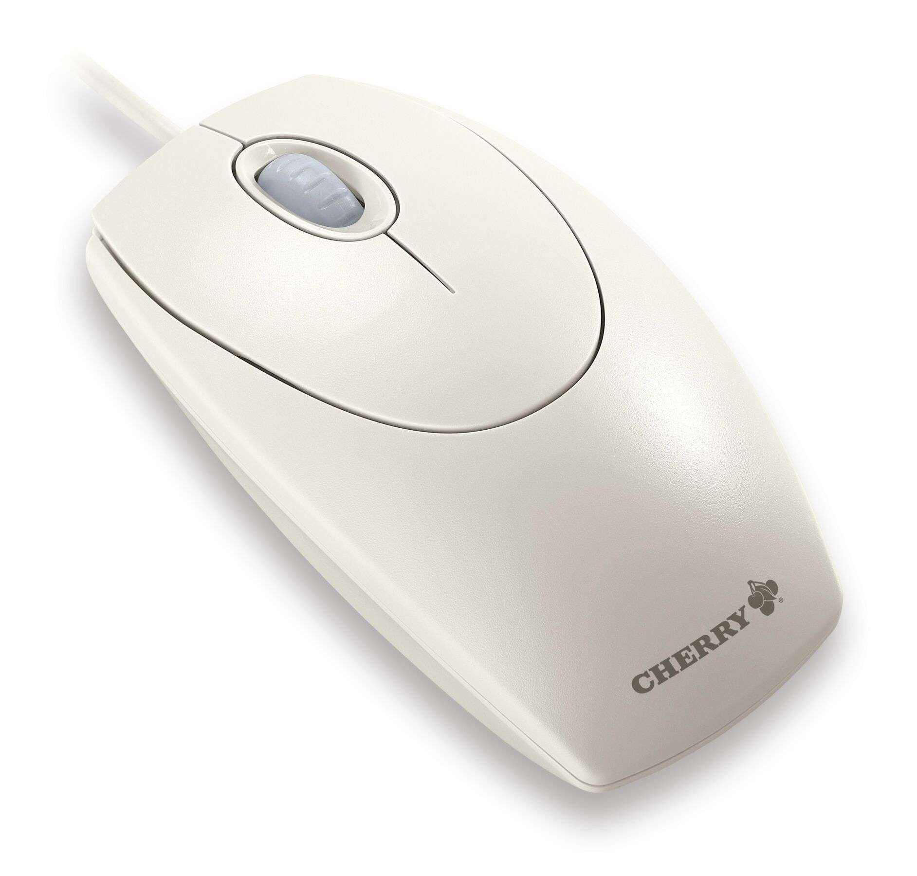Cherry Maus »WHEELMOUSE OPTICAL Kabelgebundene Maus, Hell Grau, PS2/USB«