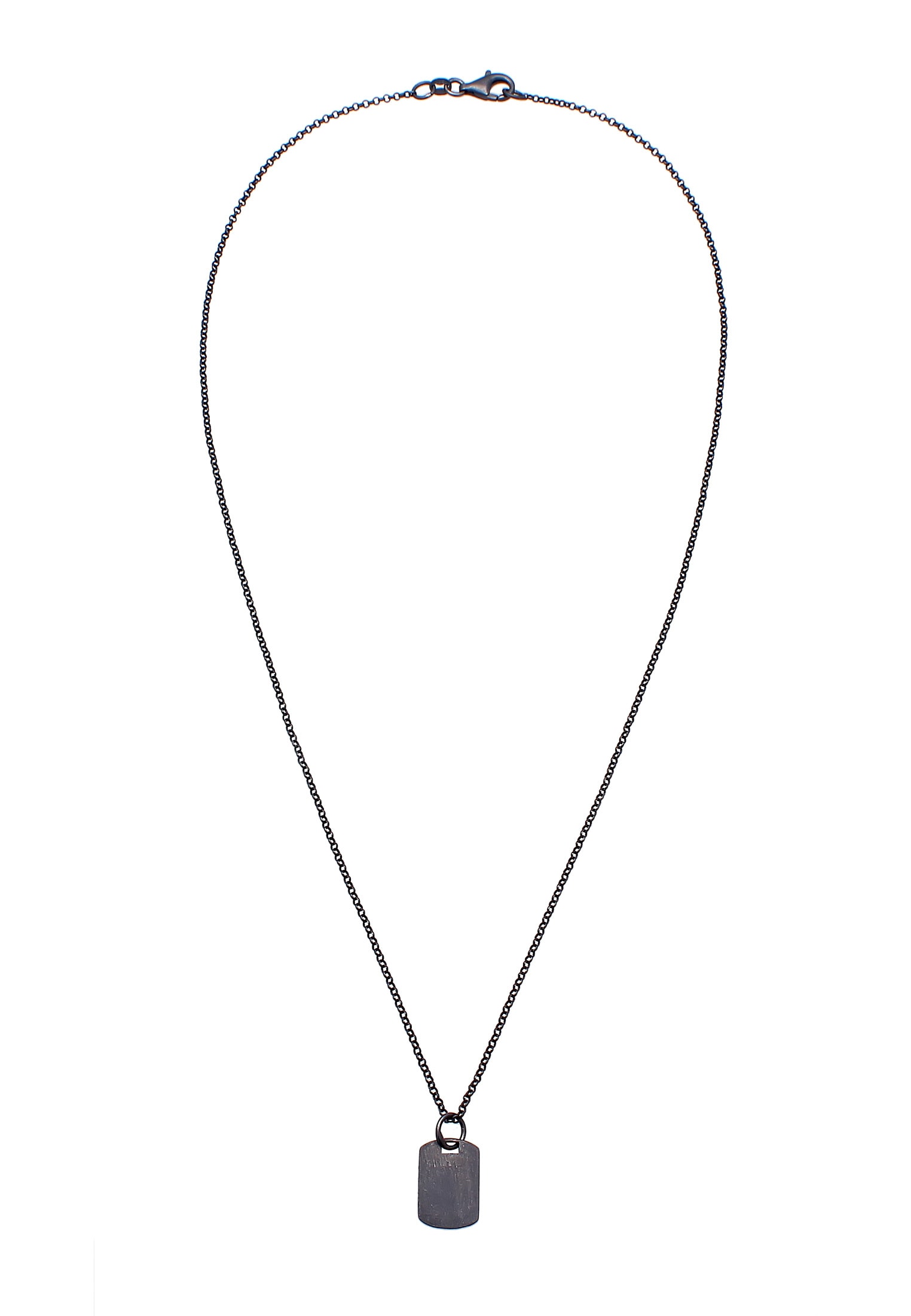Kuzzoi Kette mit Anhänger »Halskette Herren Dog Tag Military Platte Brushed 925 Silber«