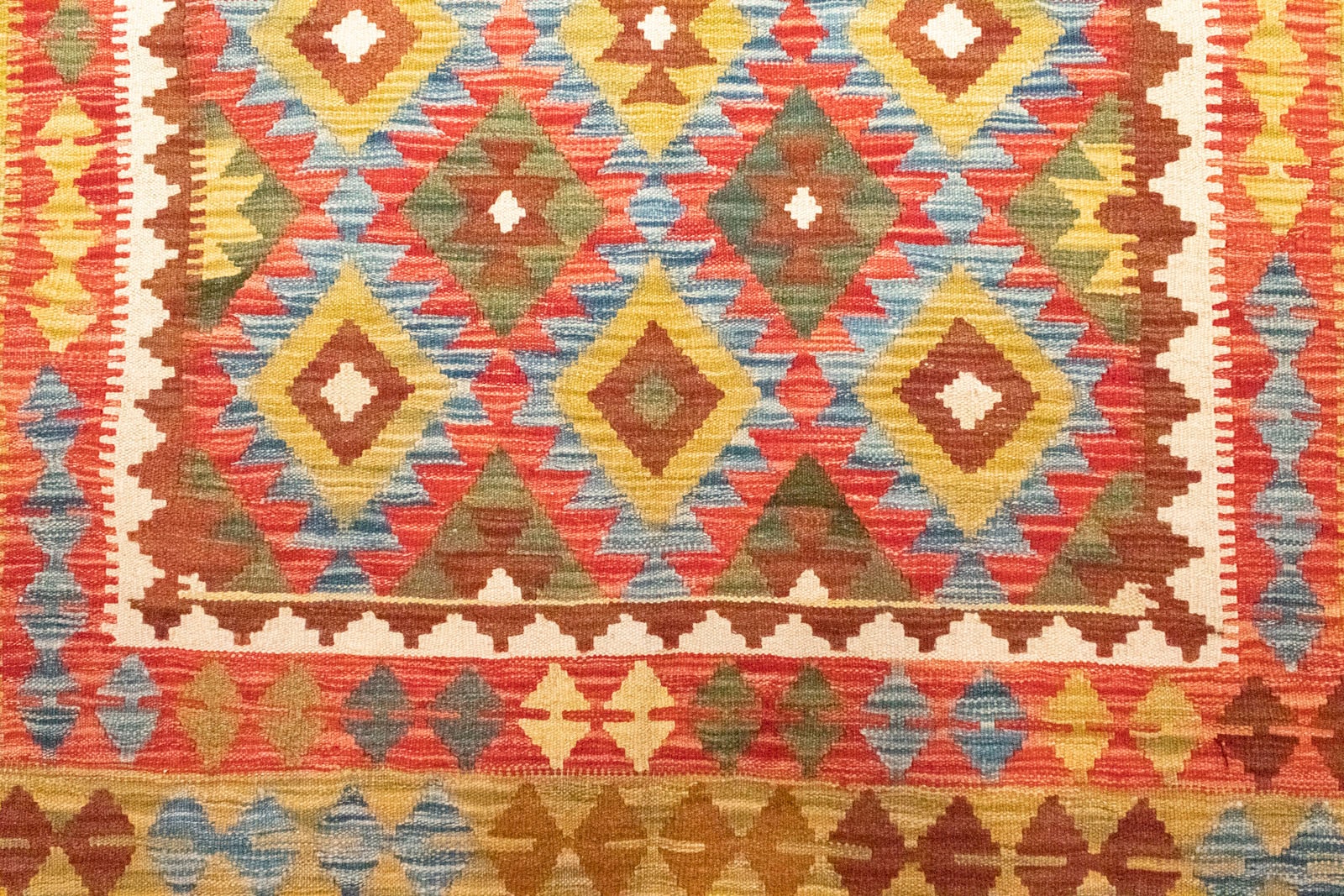 Teppich Wollteppich »Kelim rechteckig, Afghan OTTO-Shop orange«, Kurzflor im morgenland handgewebt