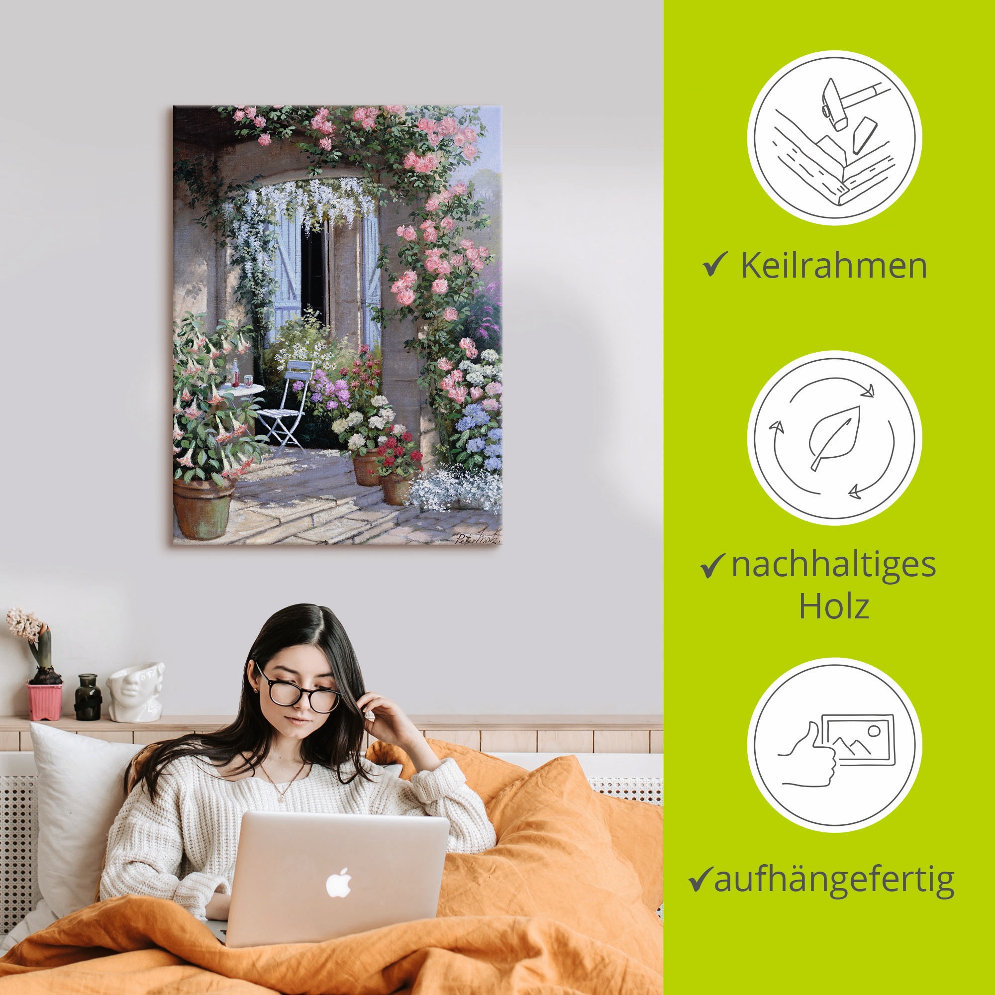 Artland Wandbild »Blumenangebot«, Garten, (1 St.), als Leinwandbild, Poster, Wandaufkleber in verschied. Größen