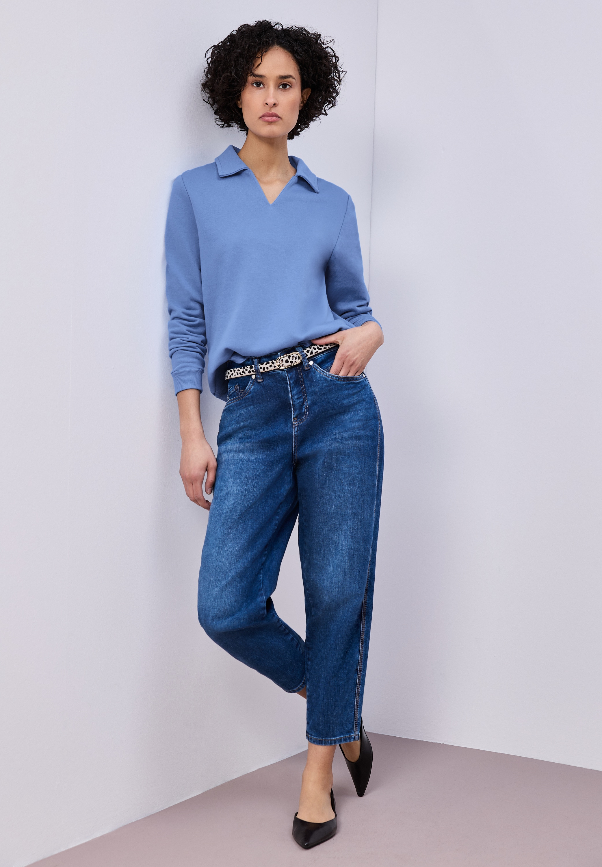 STREET ONE Sweatshirt , mit Hemdkragen
