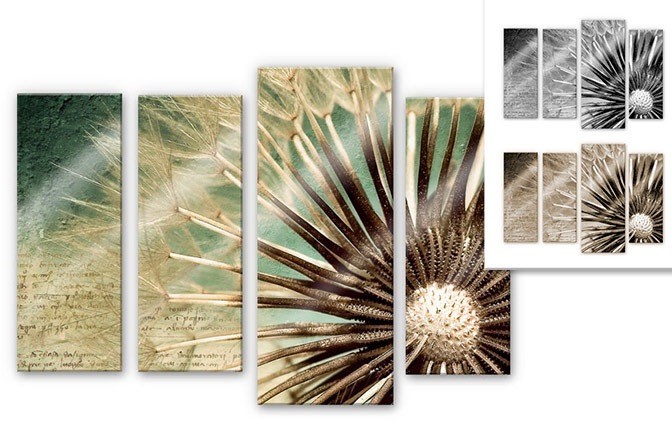 Wall-Art Mehrteilige Bilder »Pusteblumen Poesie (4-teilig)«, (Set, 4 St.)